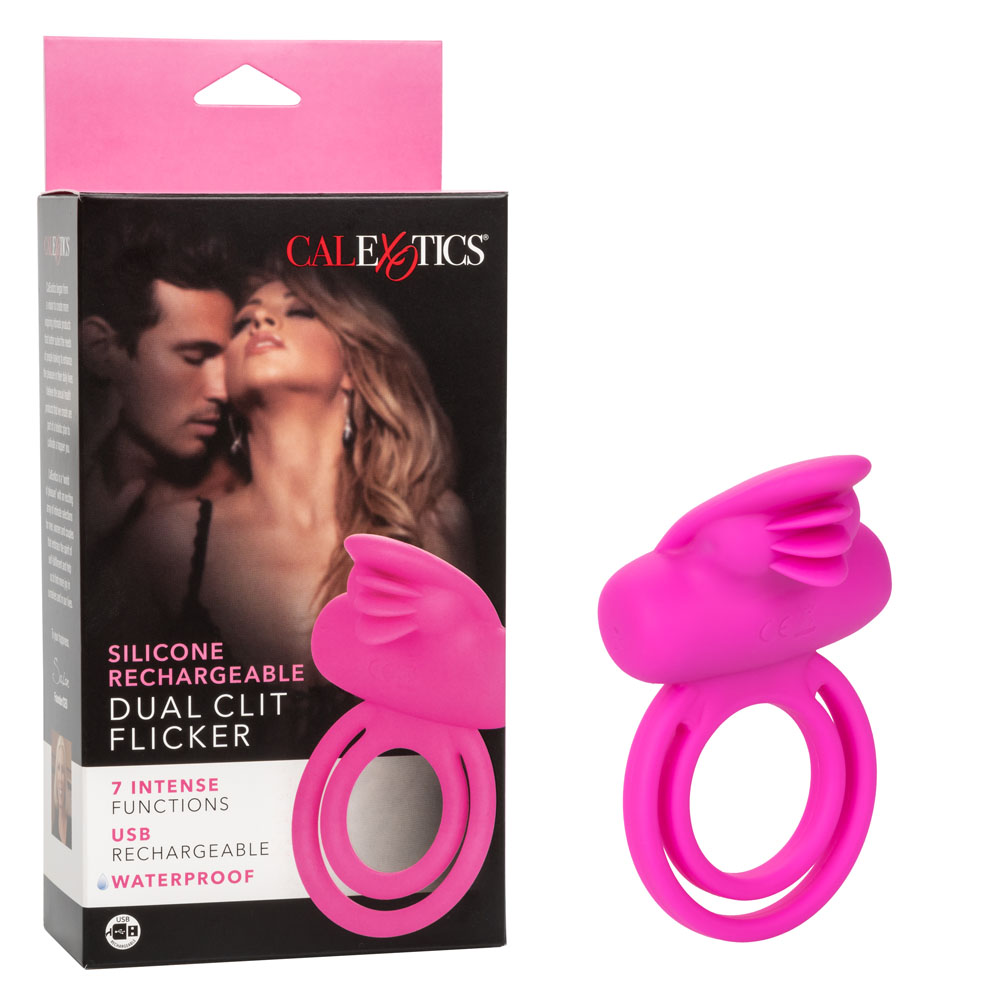 silicone rechargeable dual clit flicker enhancer 