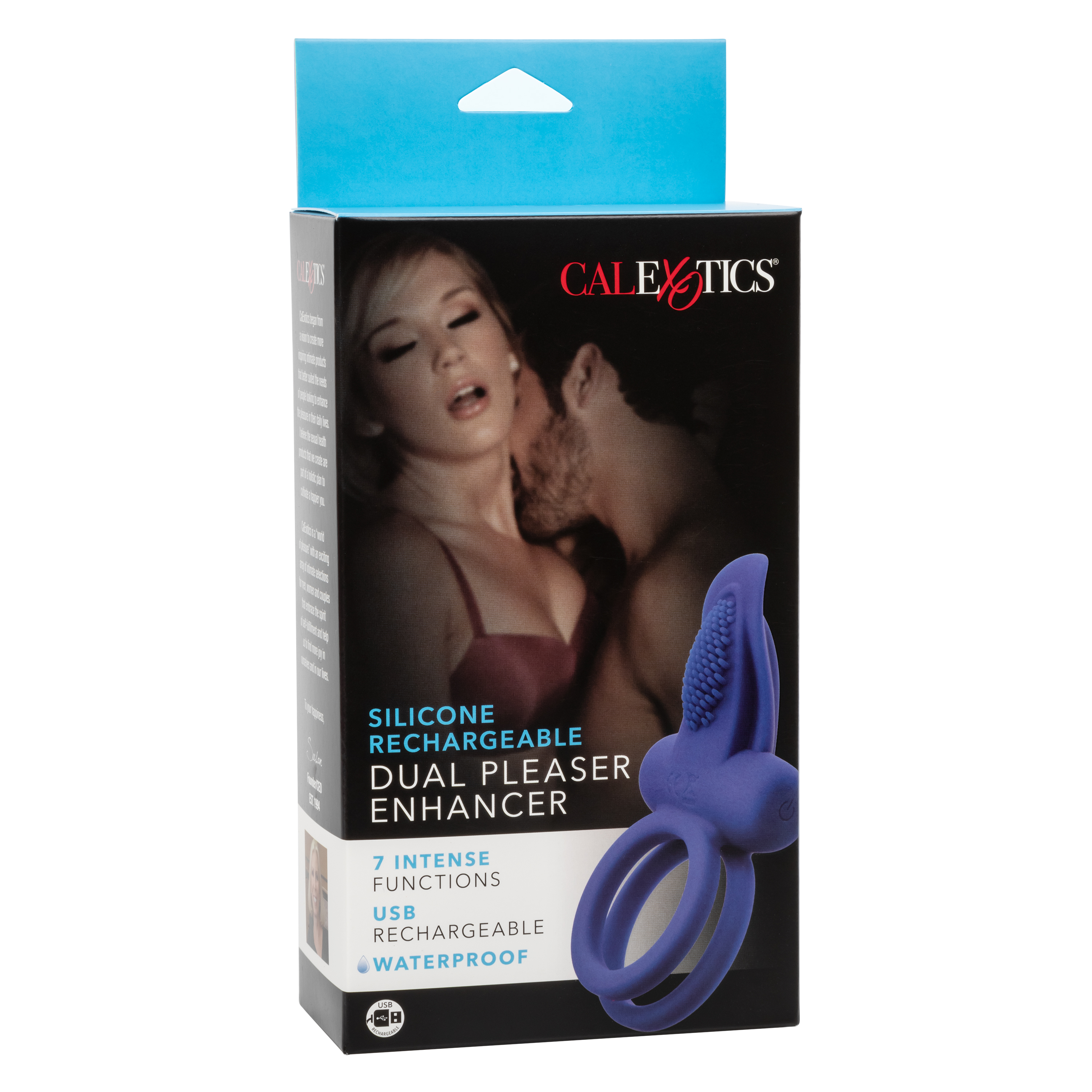 silicone rechargeable dual pleaser enhancer 