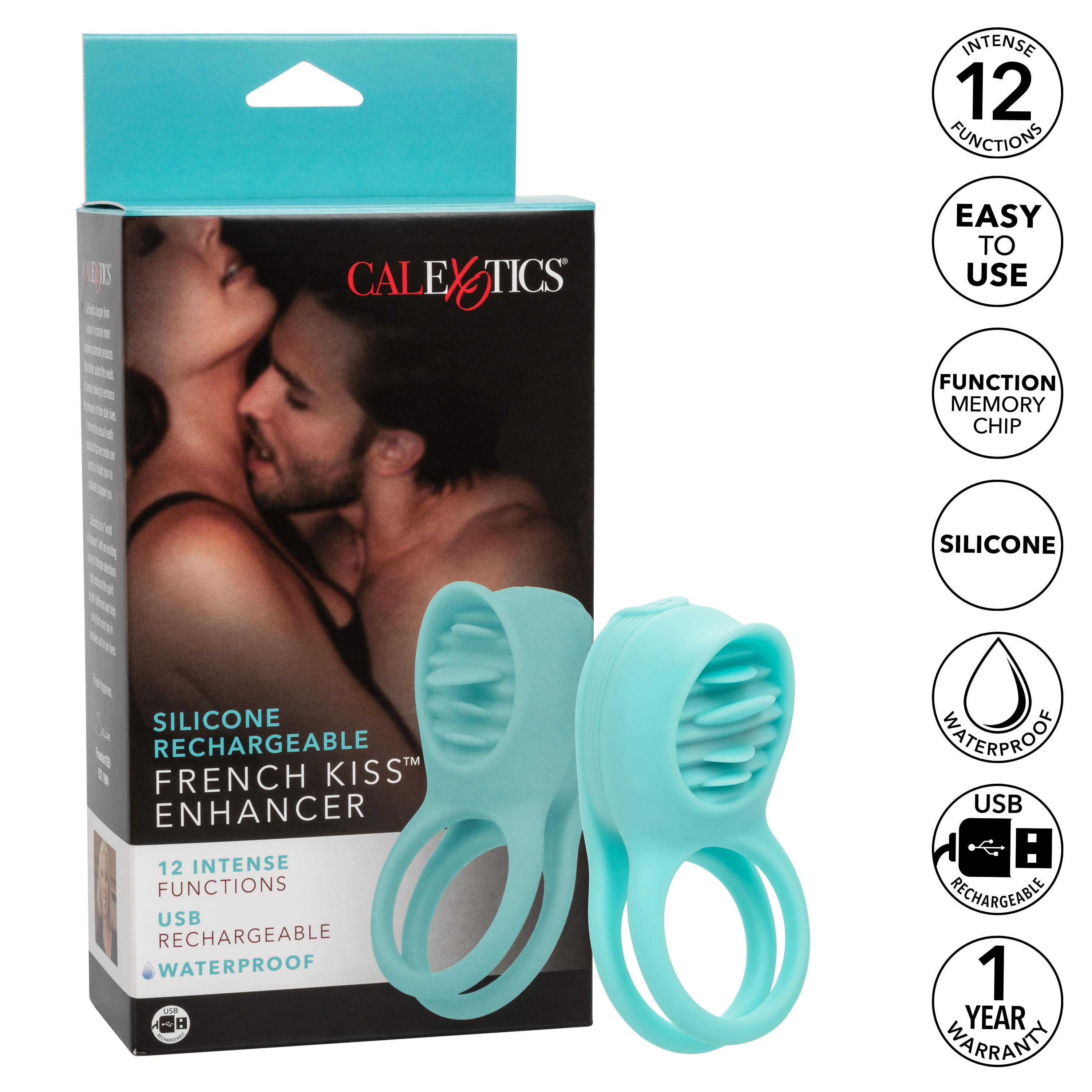 silicone rechargeable french kiss enhancer 