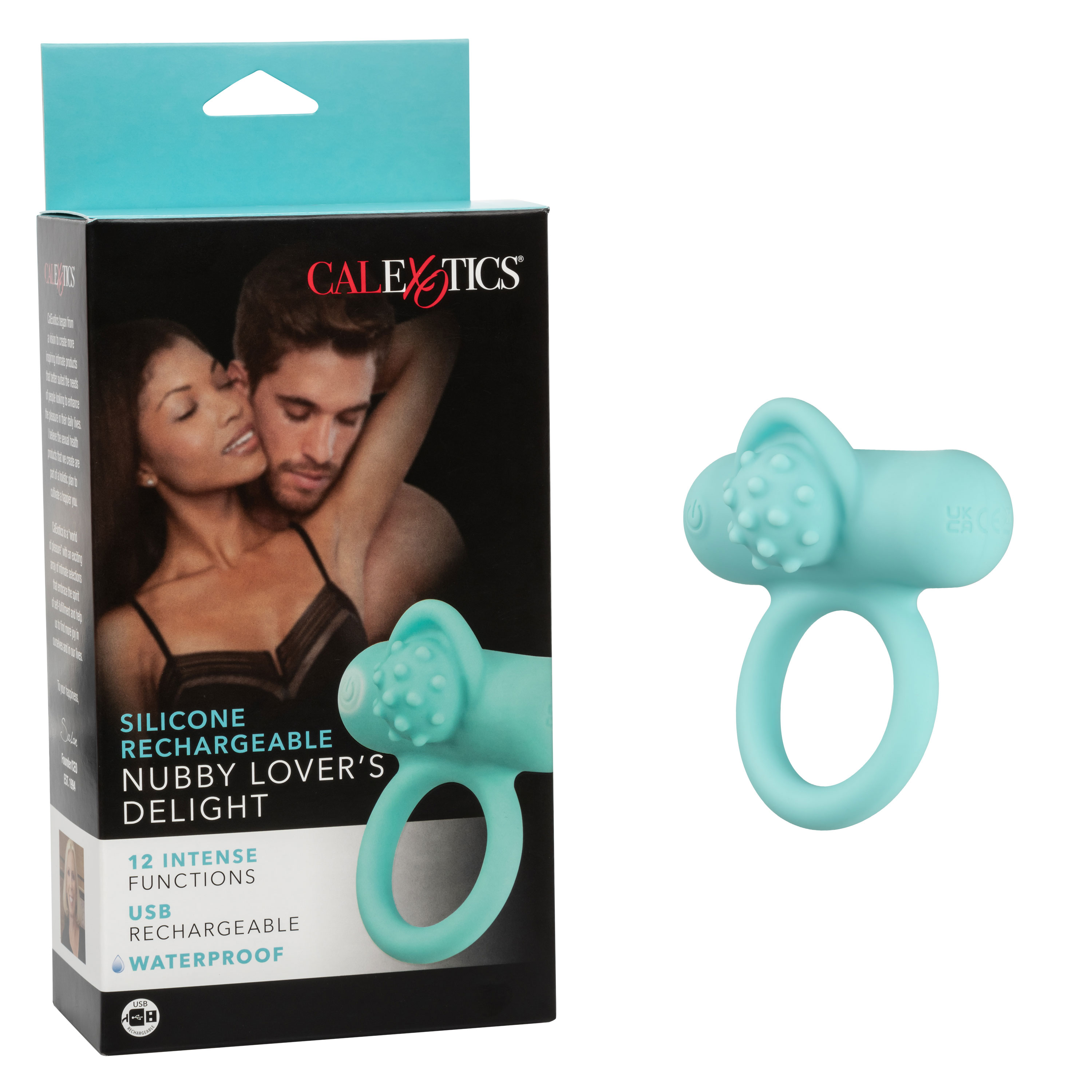 silicone rechargeable nubby lovers delight blue 