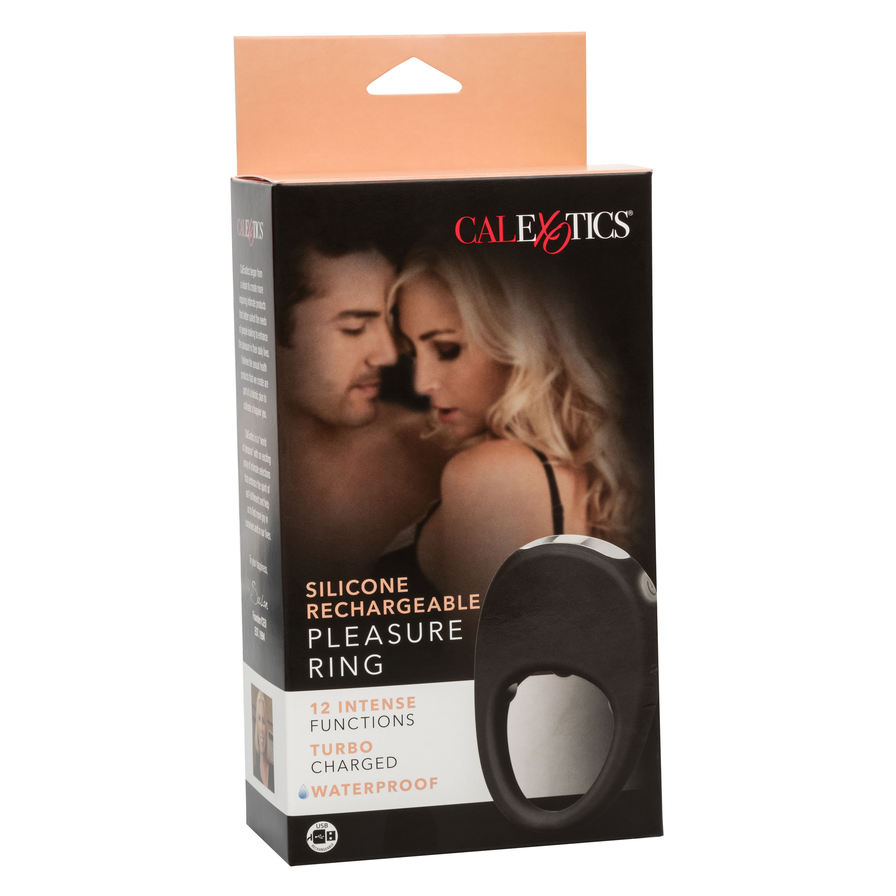 silicone rechargeable pleasure ring black black 