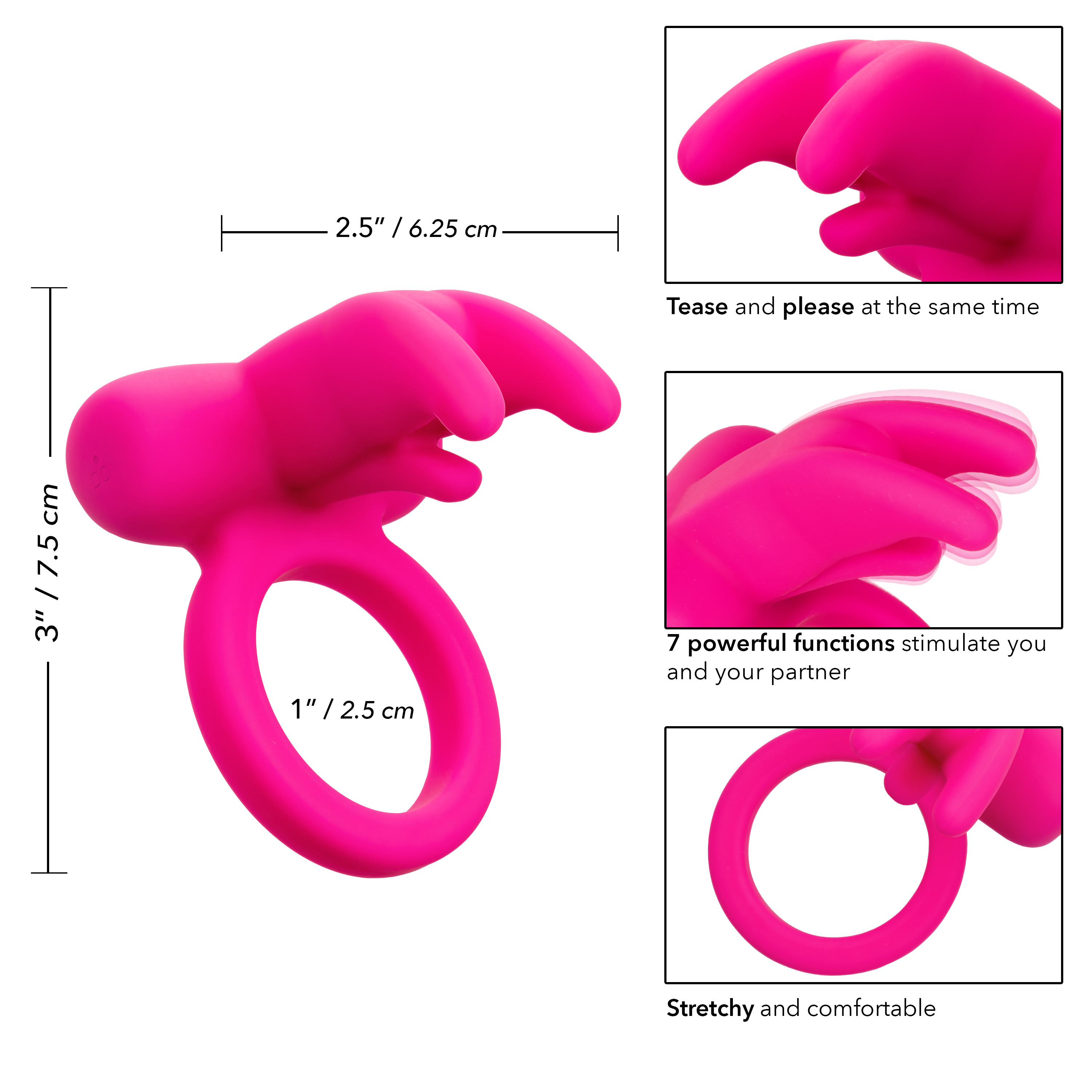 silicone rechargeable triple clit flicker 