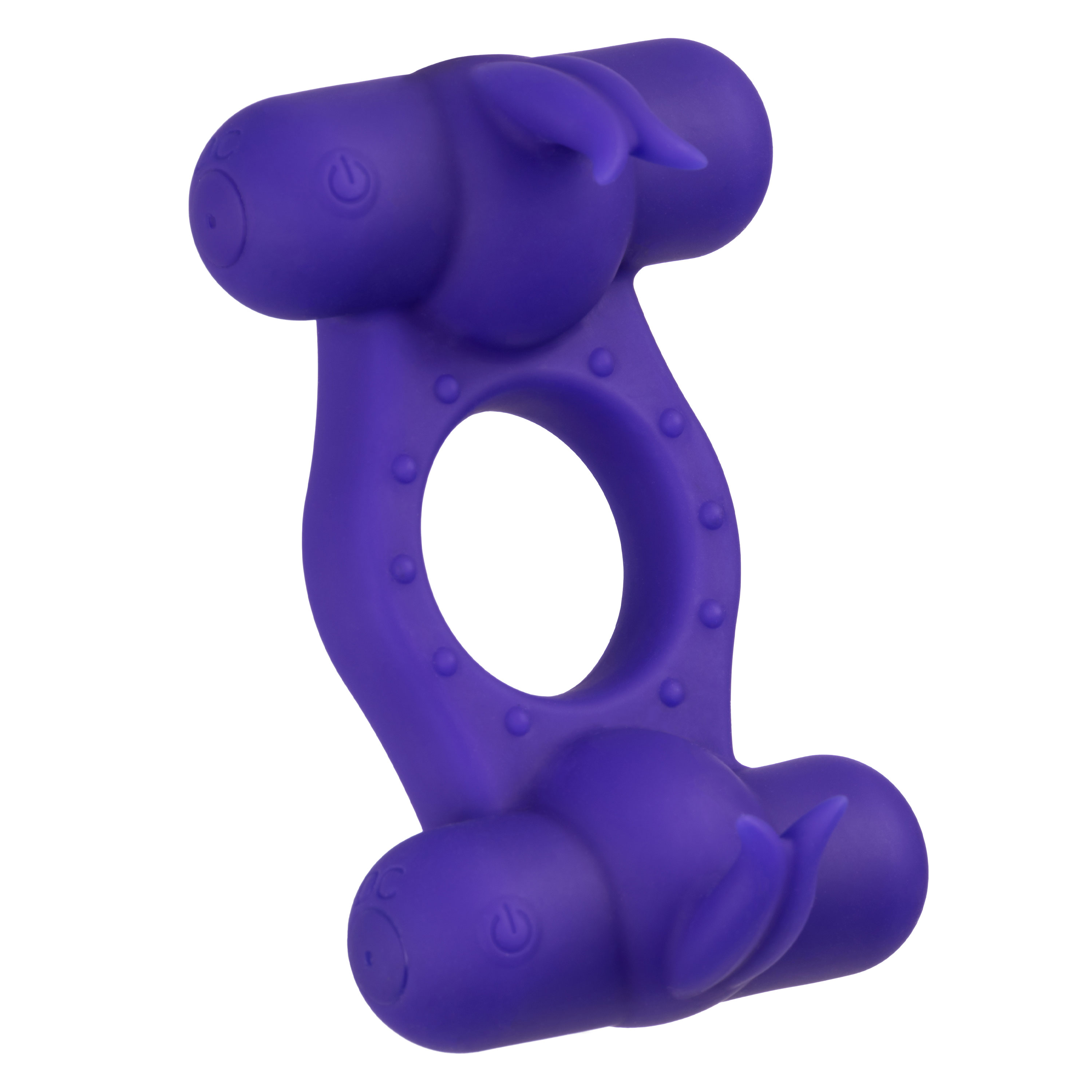 silicone rechargeable triple orgasm enhancer  purple 