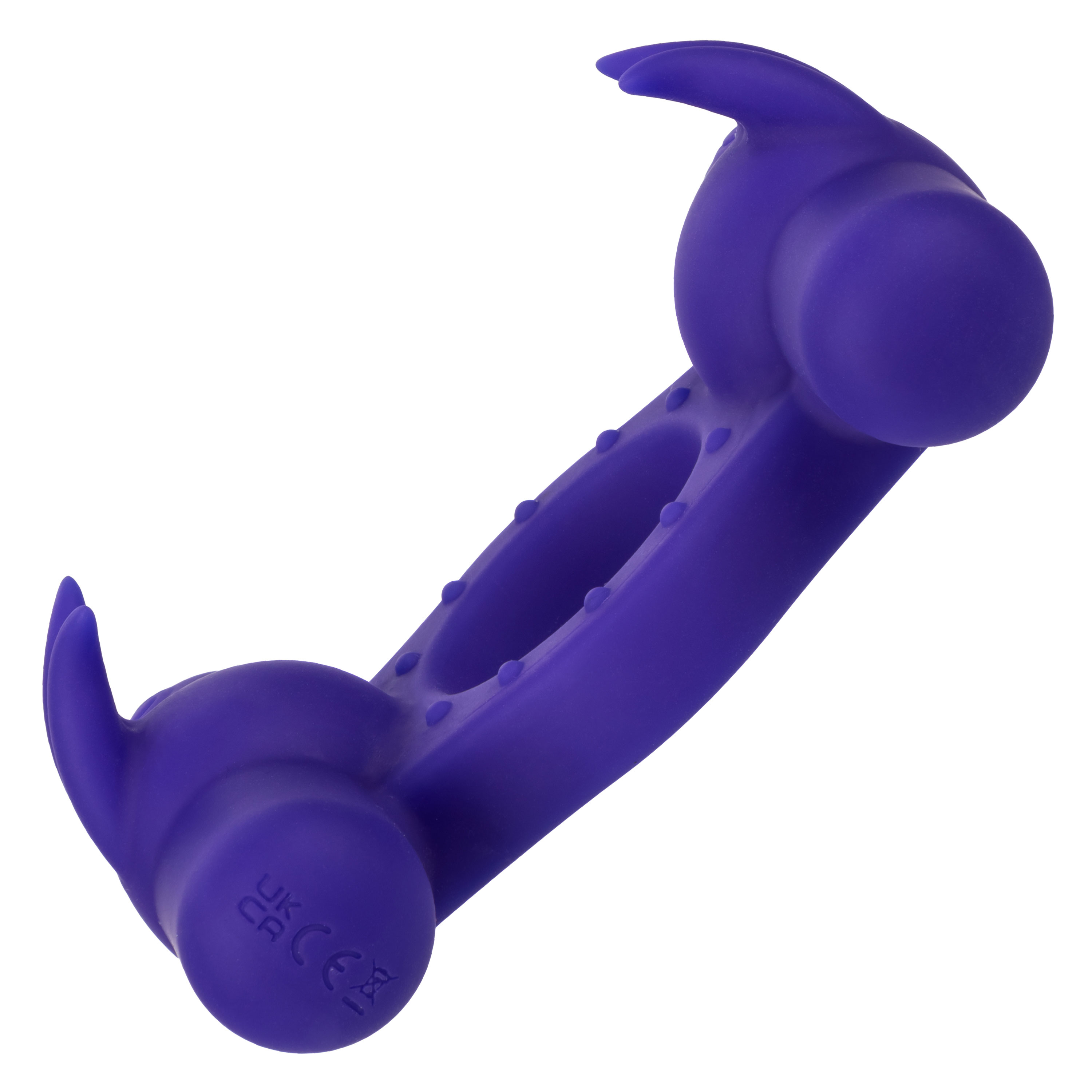 silicone rechargeable triple orgasm enhancer  purple 