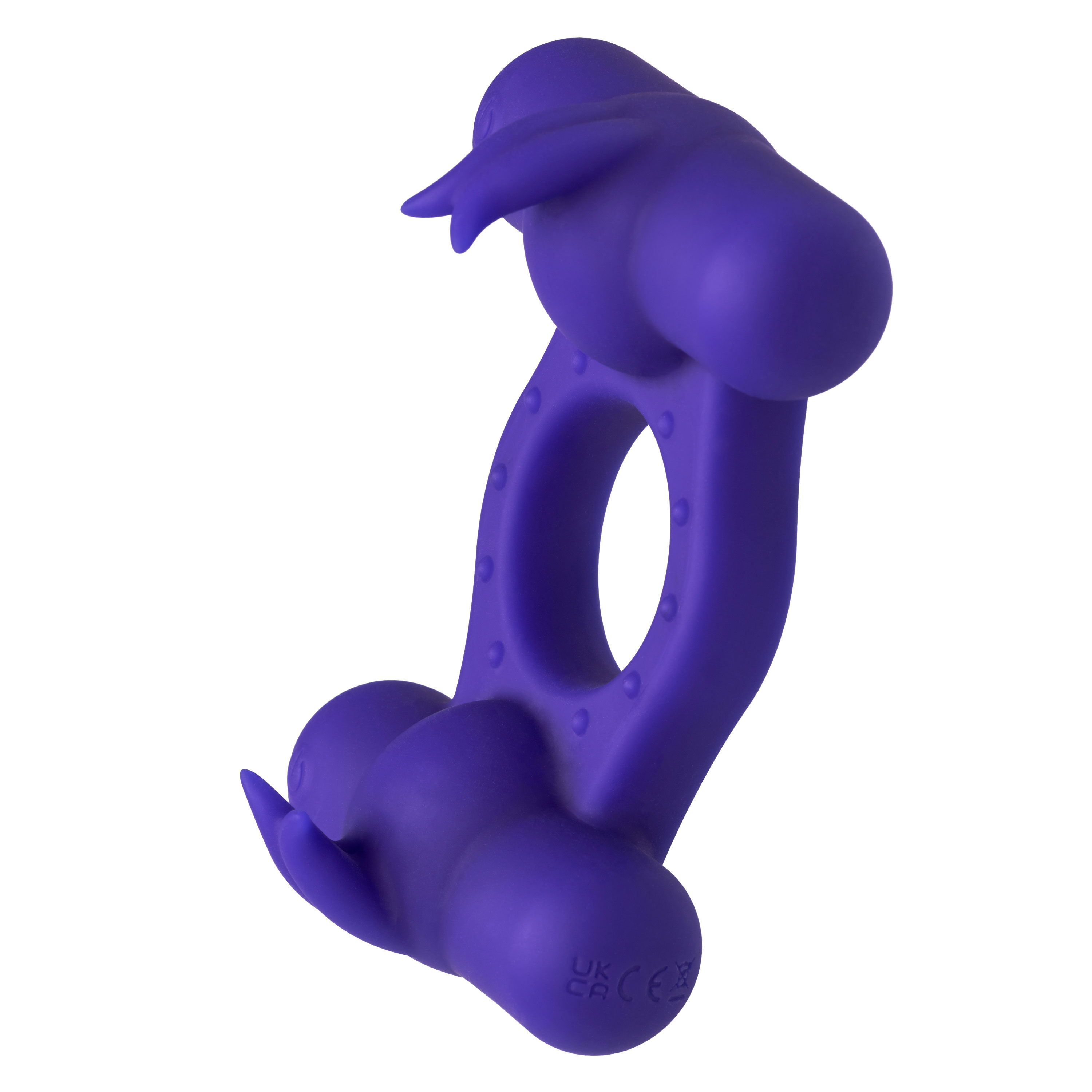 silicone rechargeable triple orgasm enhancer  purple 