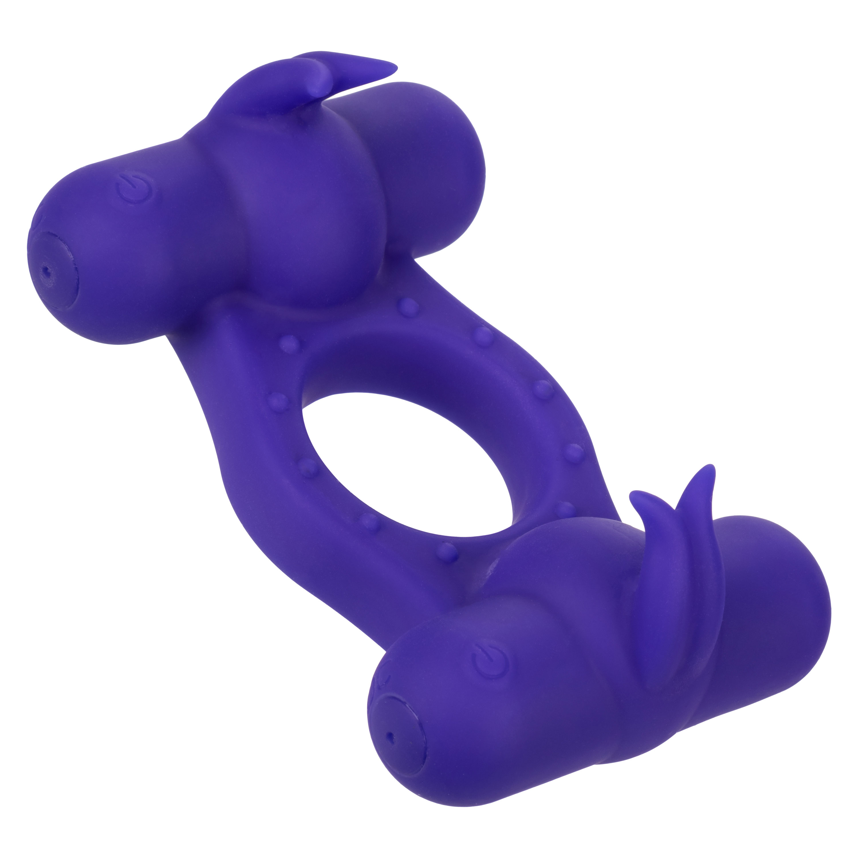 silicone rechargeable triple orgasm enhancer  purple 