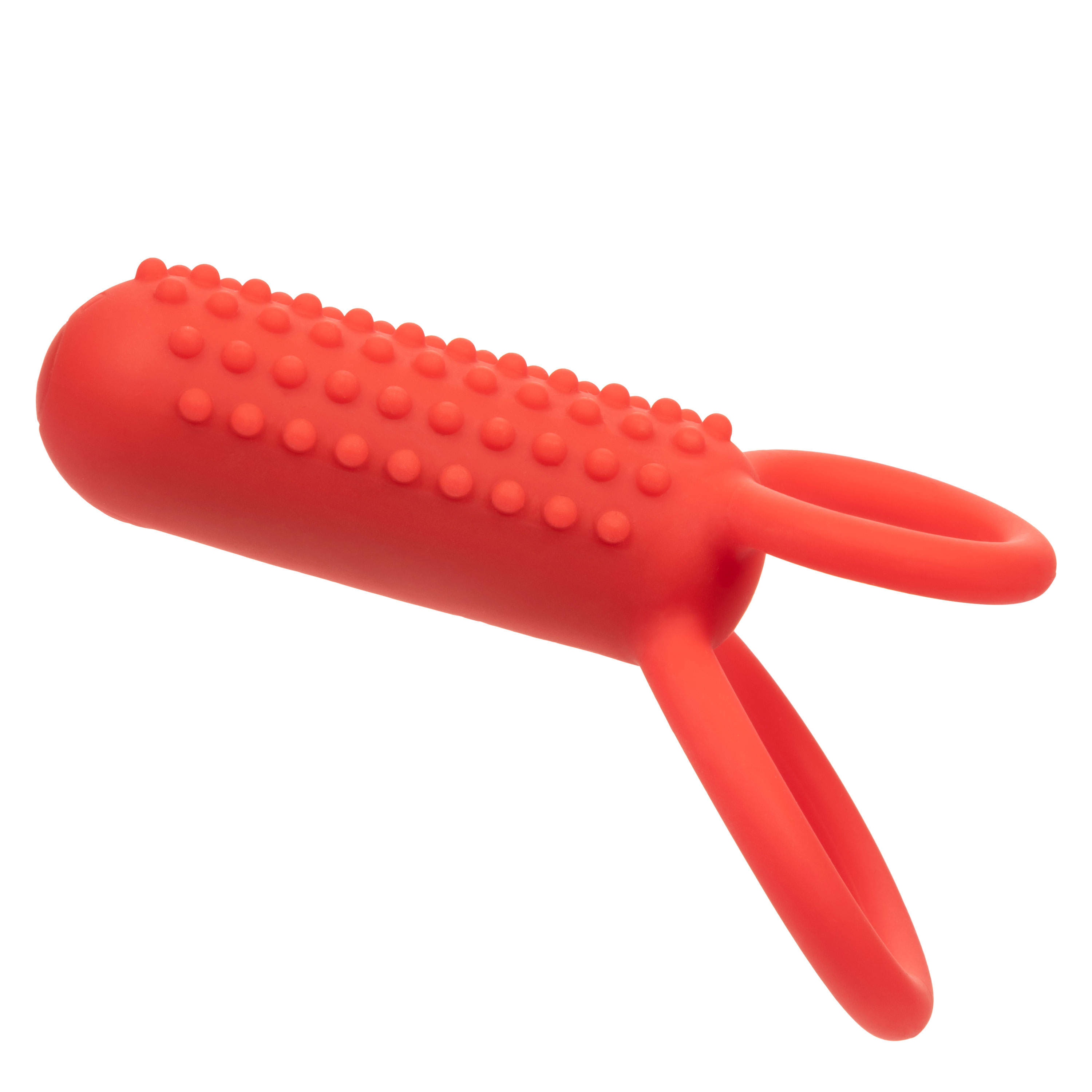 silicone rechargeable vertical dual enhancer red 