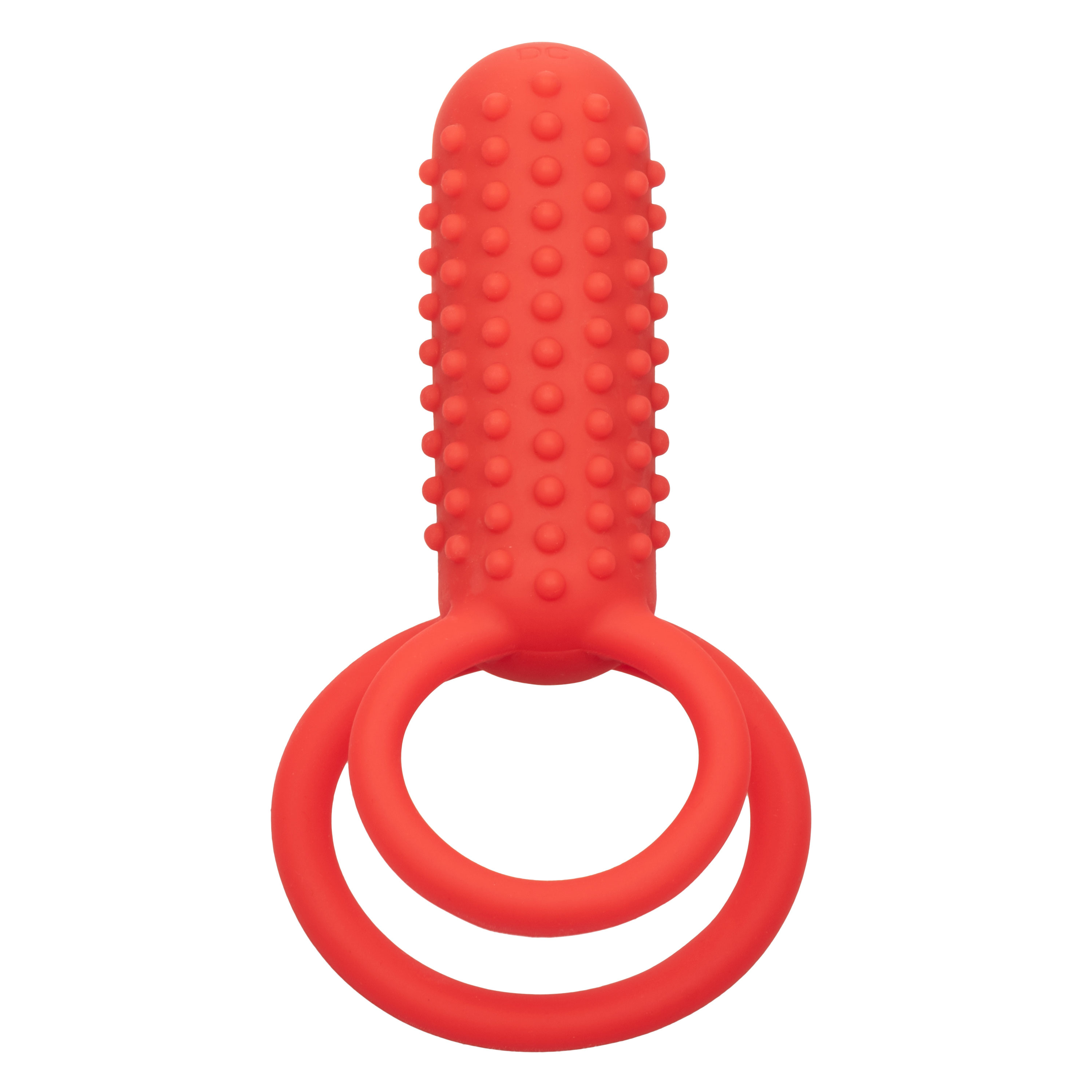 silicone rechargeable vertical dual enhancer red 