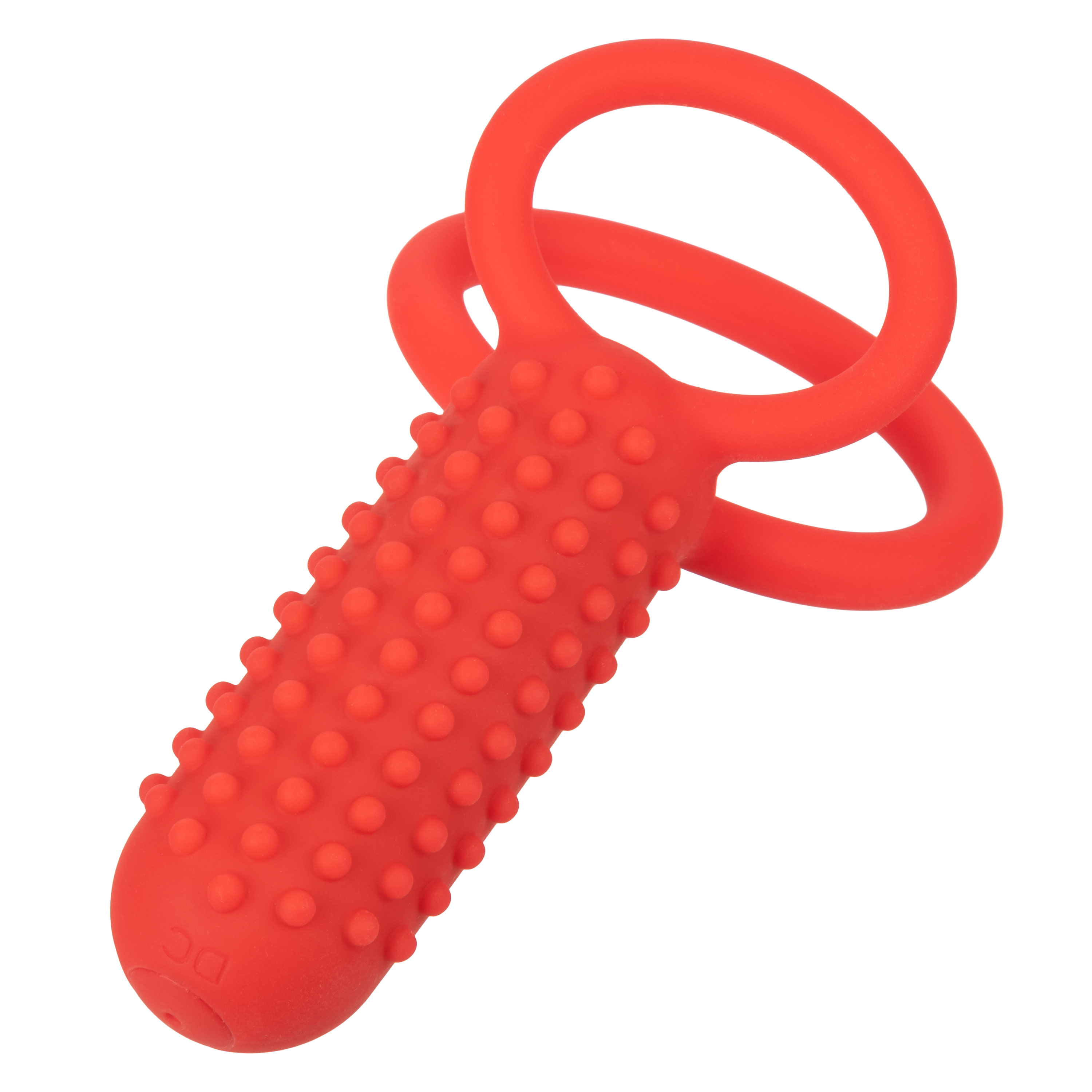 silicone rechargeable vertical dual enhancer red 