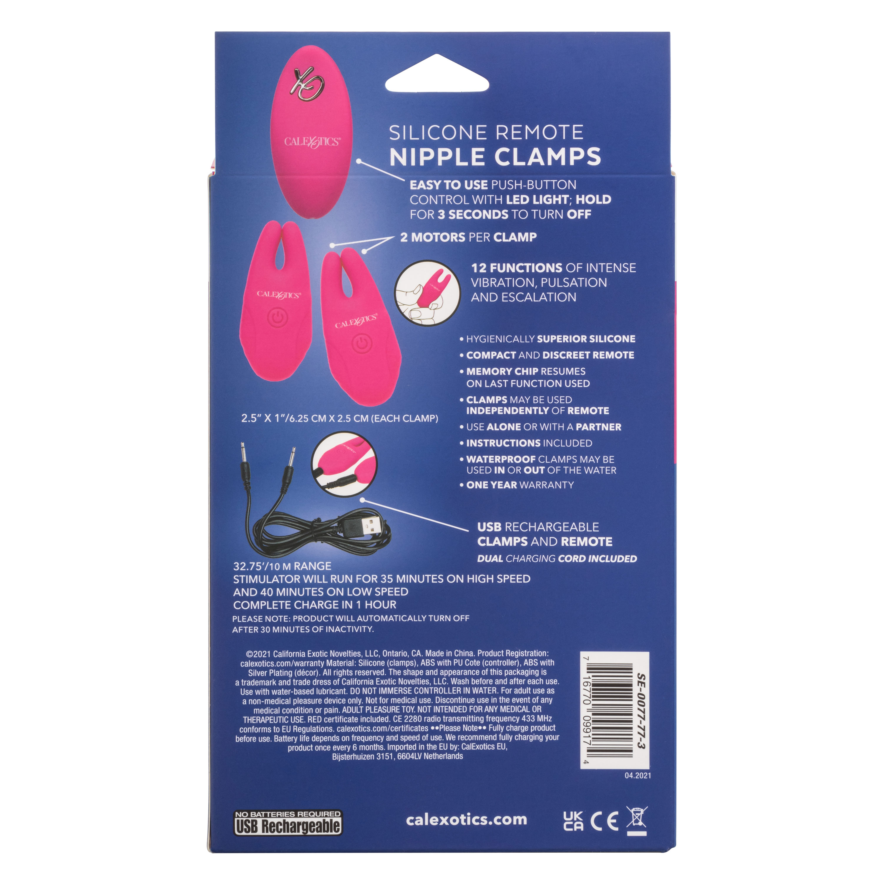 silicone remote nipple clamps pink 