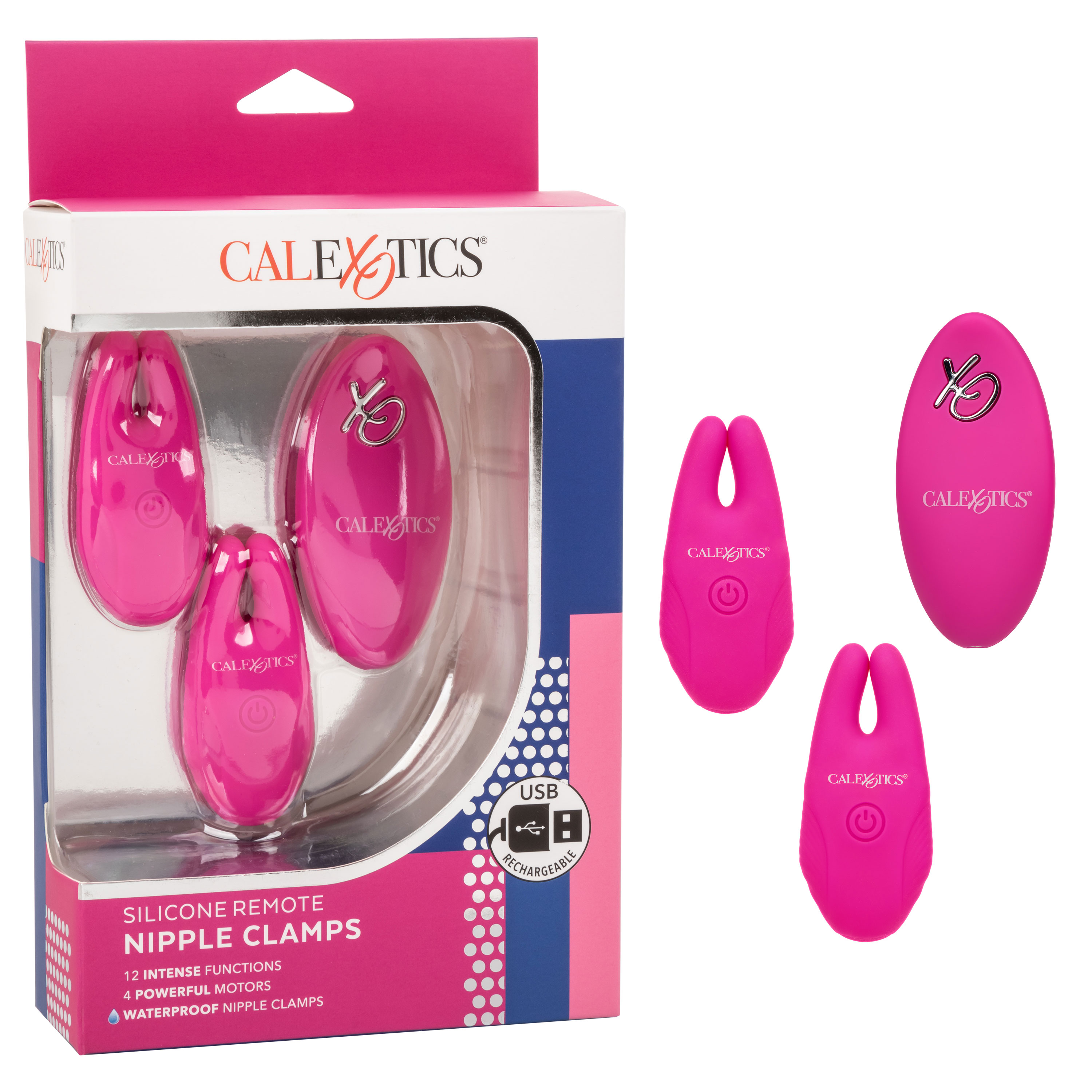 silicone remote nipple clamps pink 