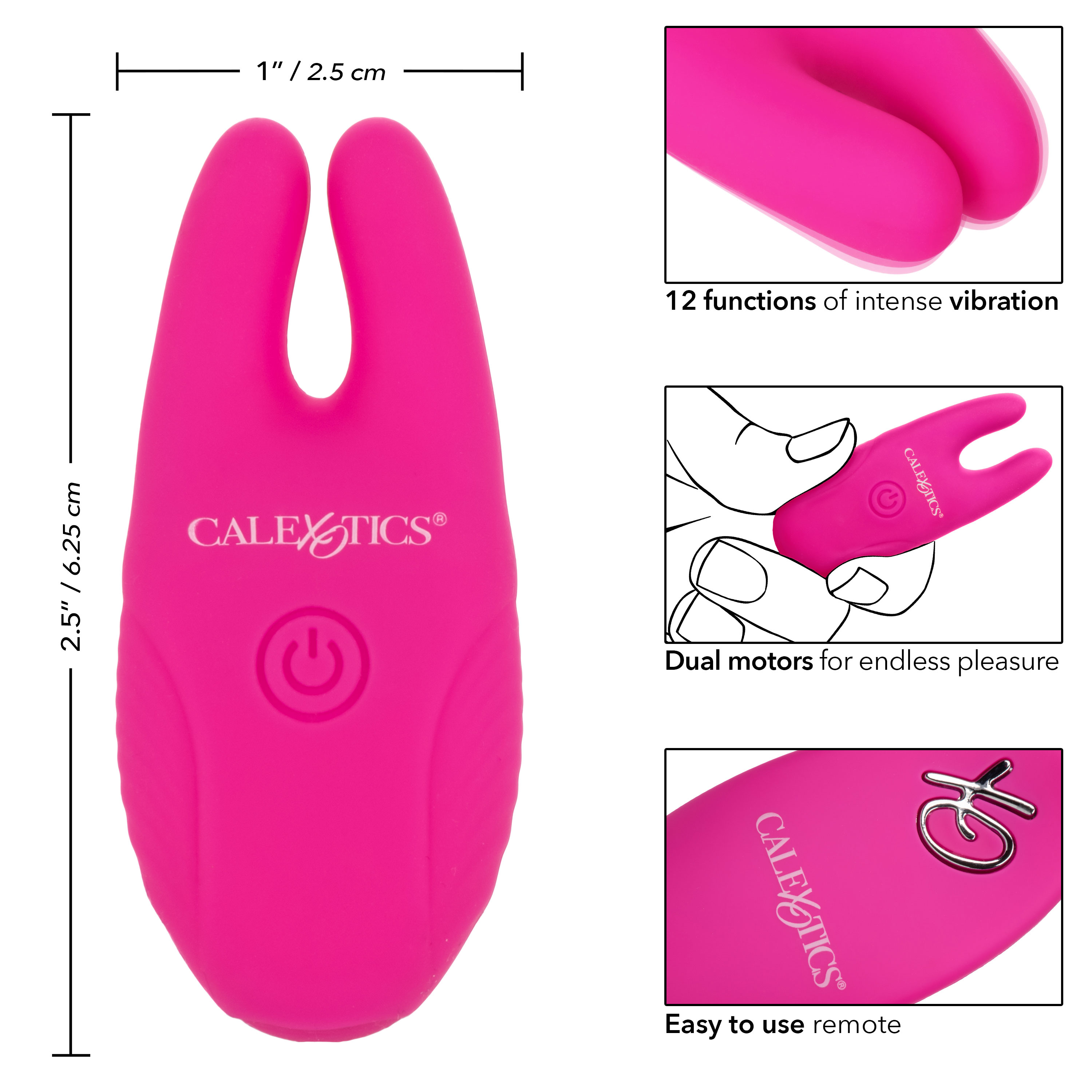 silicone remote nipple clamps pink 