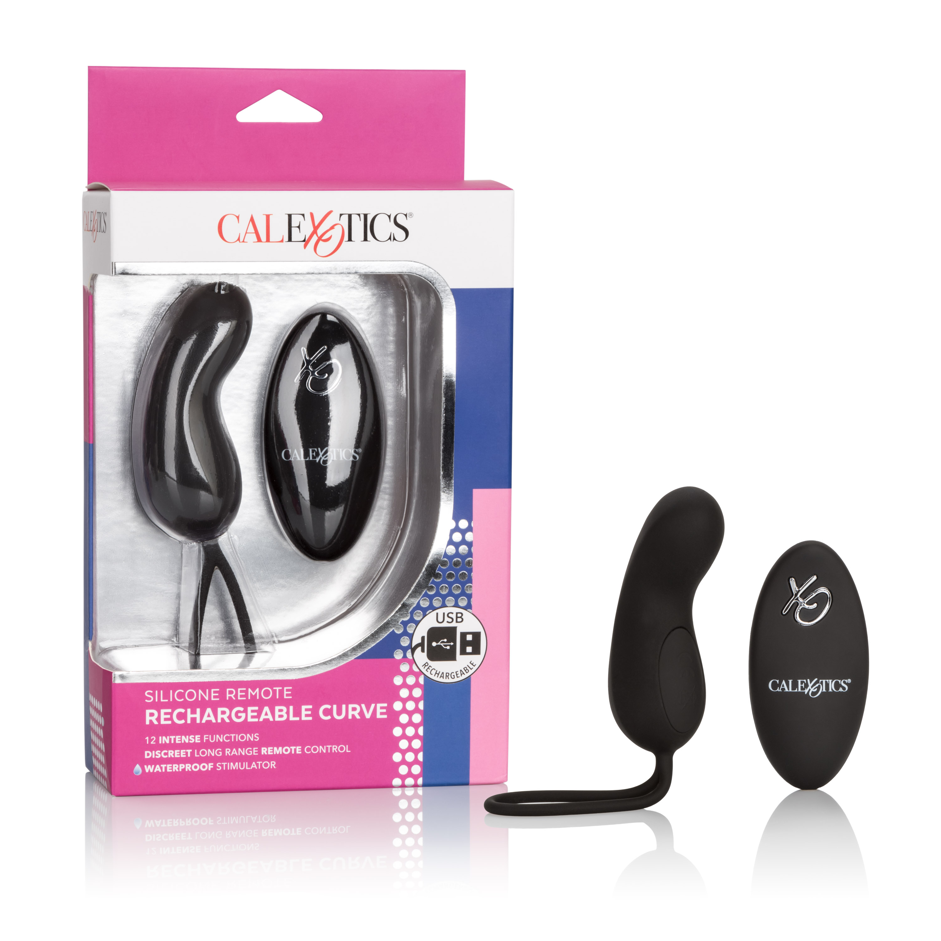 silicone remote rechargeable curve black 