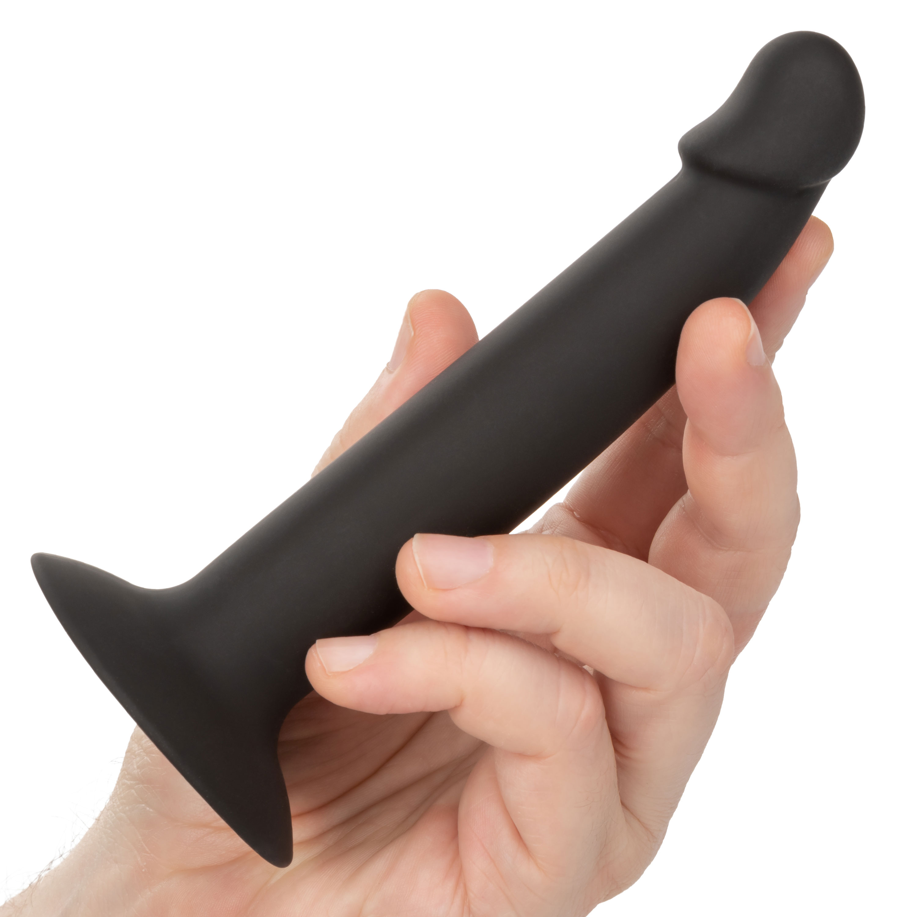 silicone slim anal stud black 