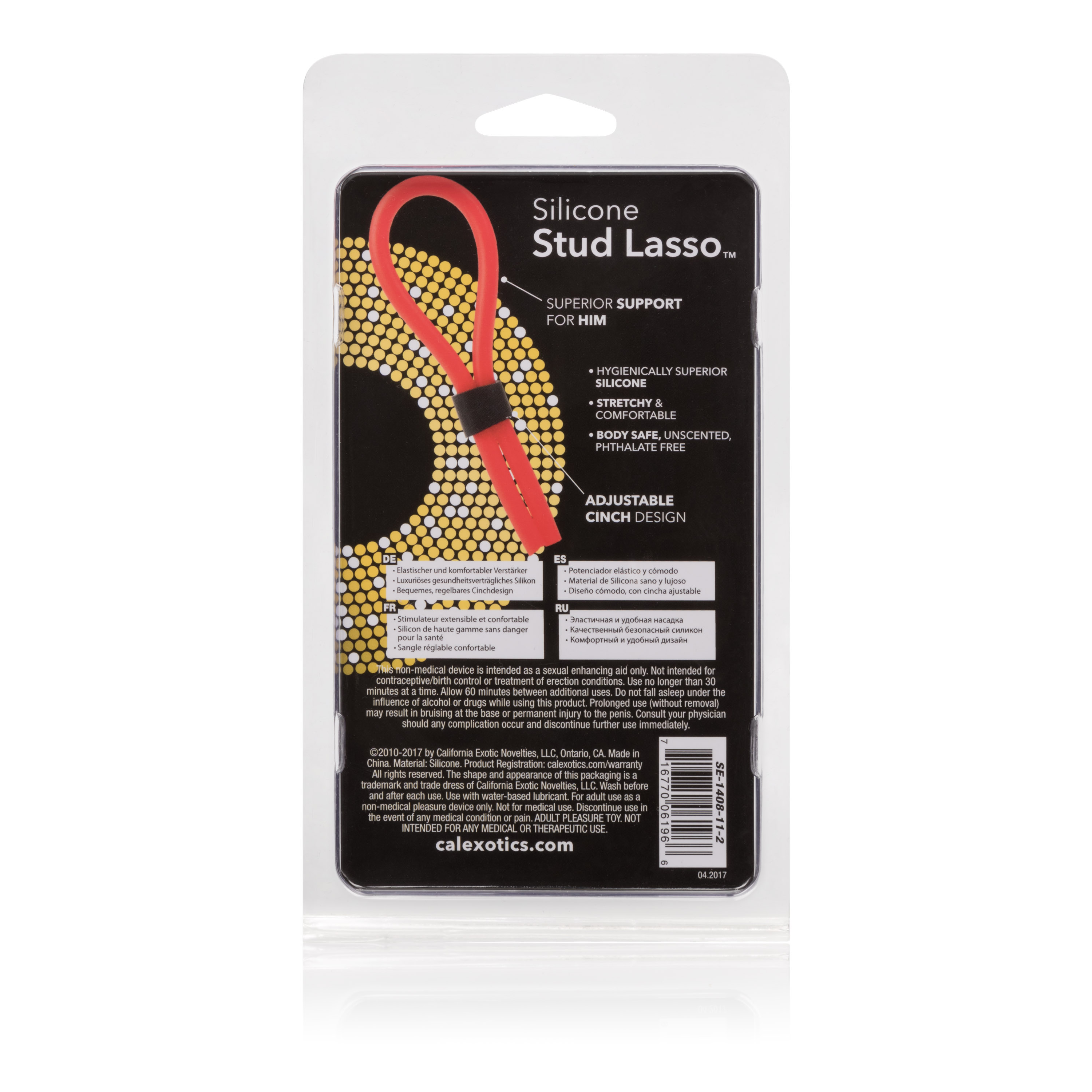 silicone stud lasso red 