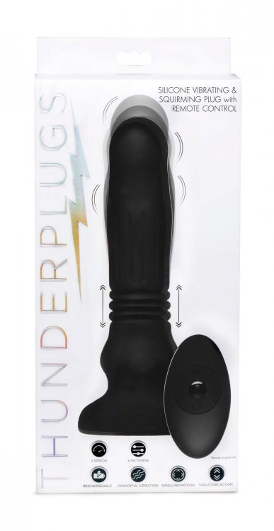 silicone swelling  thrusting plug with remote control 