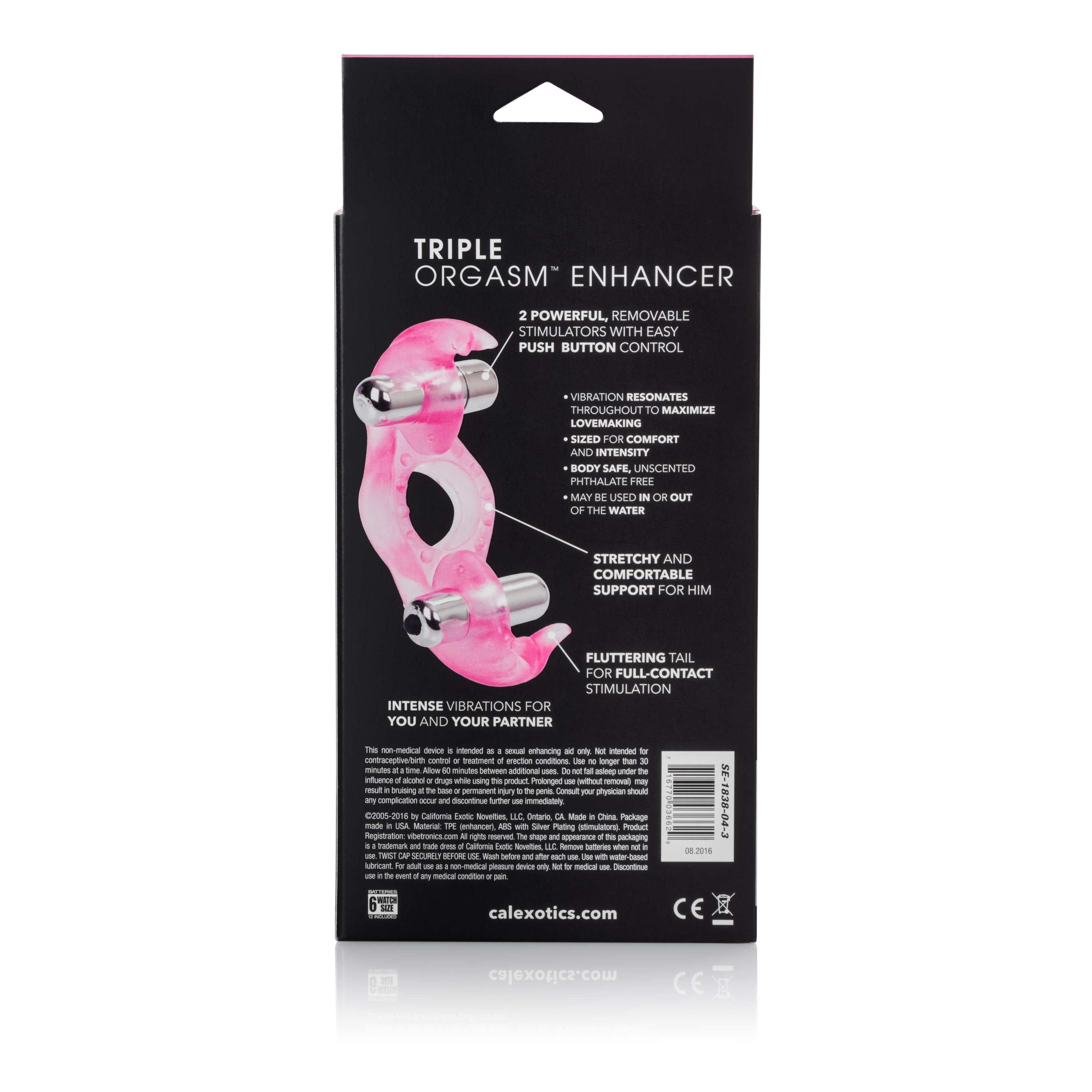 silicone triple orgasm erection enhancer pink 