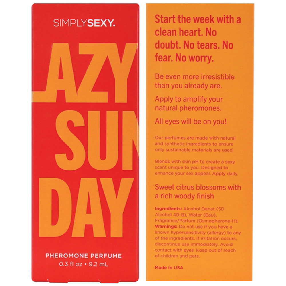 simply sexy pheromone perfume lazy sunday . oz 