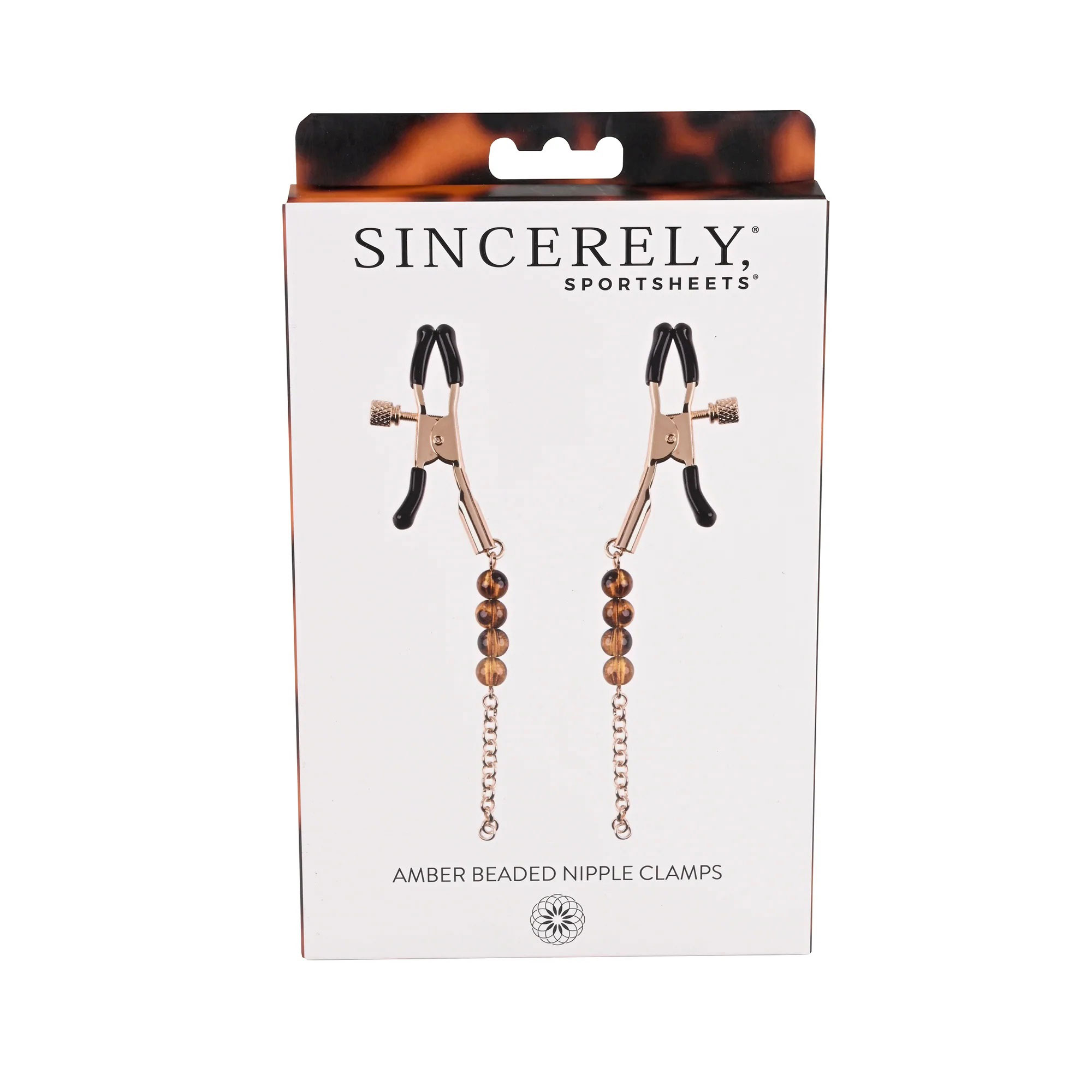 sincerely amber beaded nipple clamp 