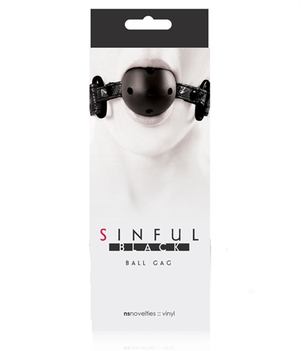 sinful ball gag black 