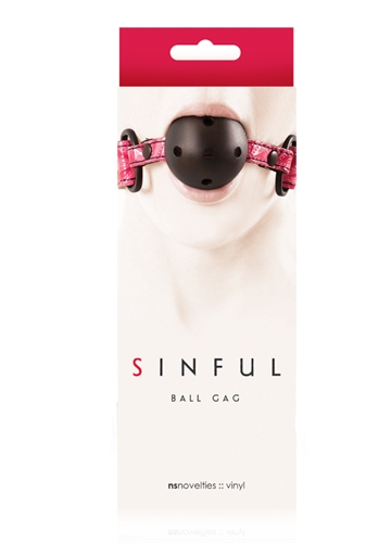 sinful ball gag pink 