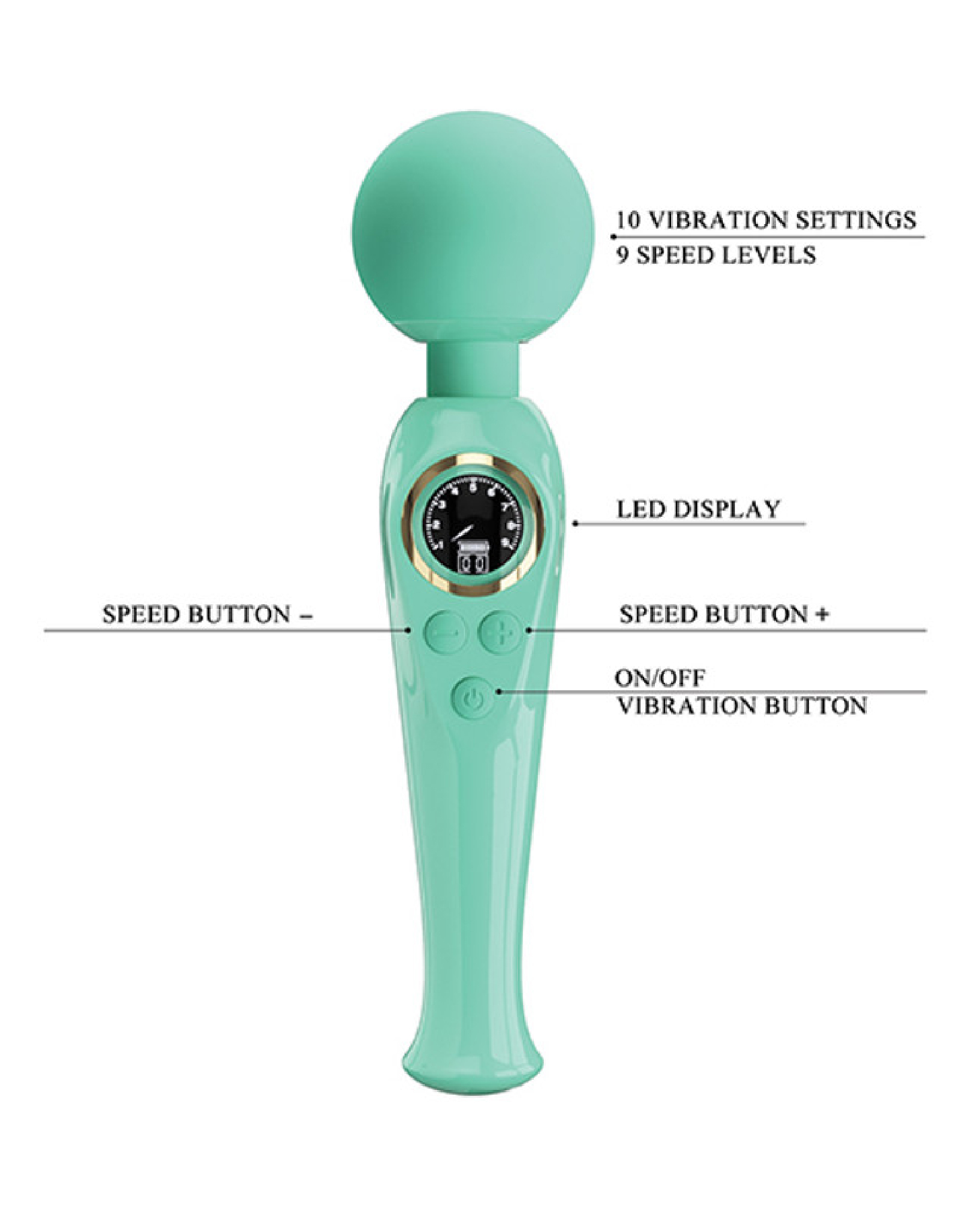 skylar led digital display wand turquoise 