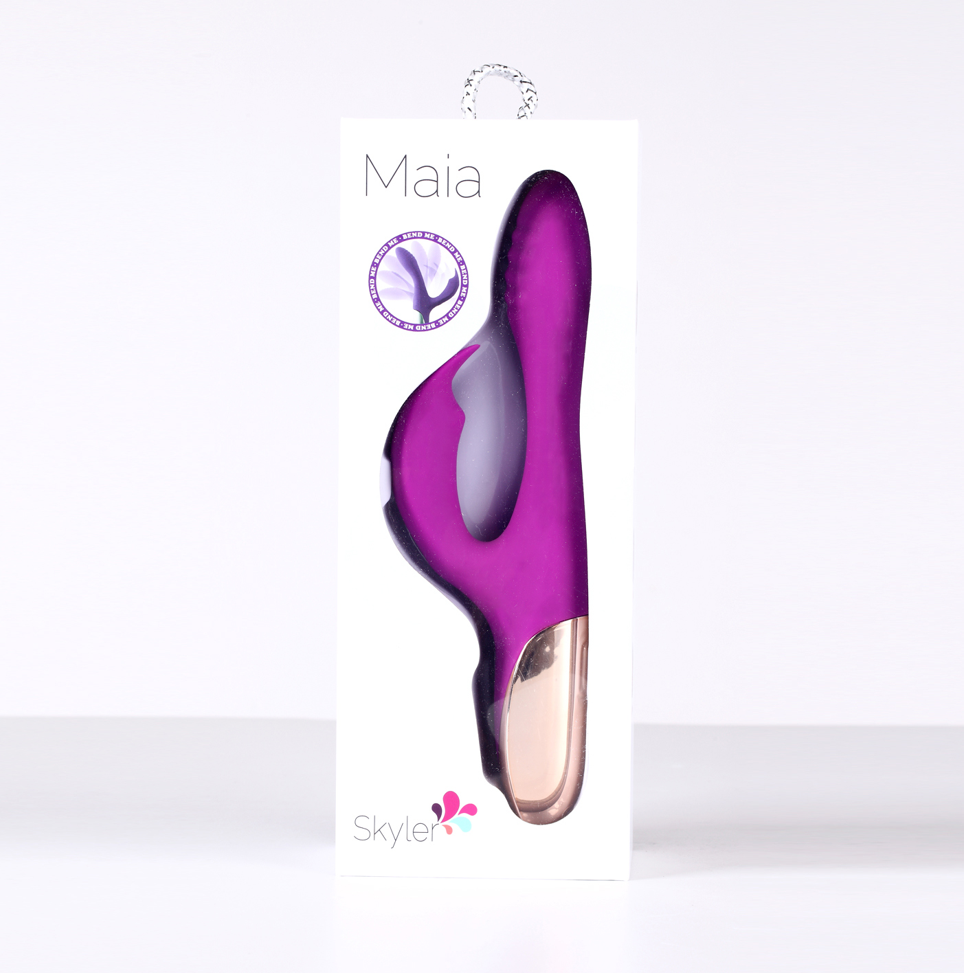 skyler silicone bendable rabbit purple 