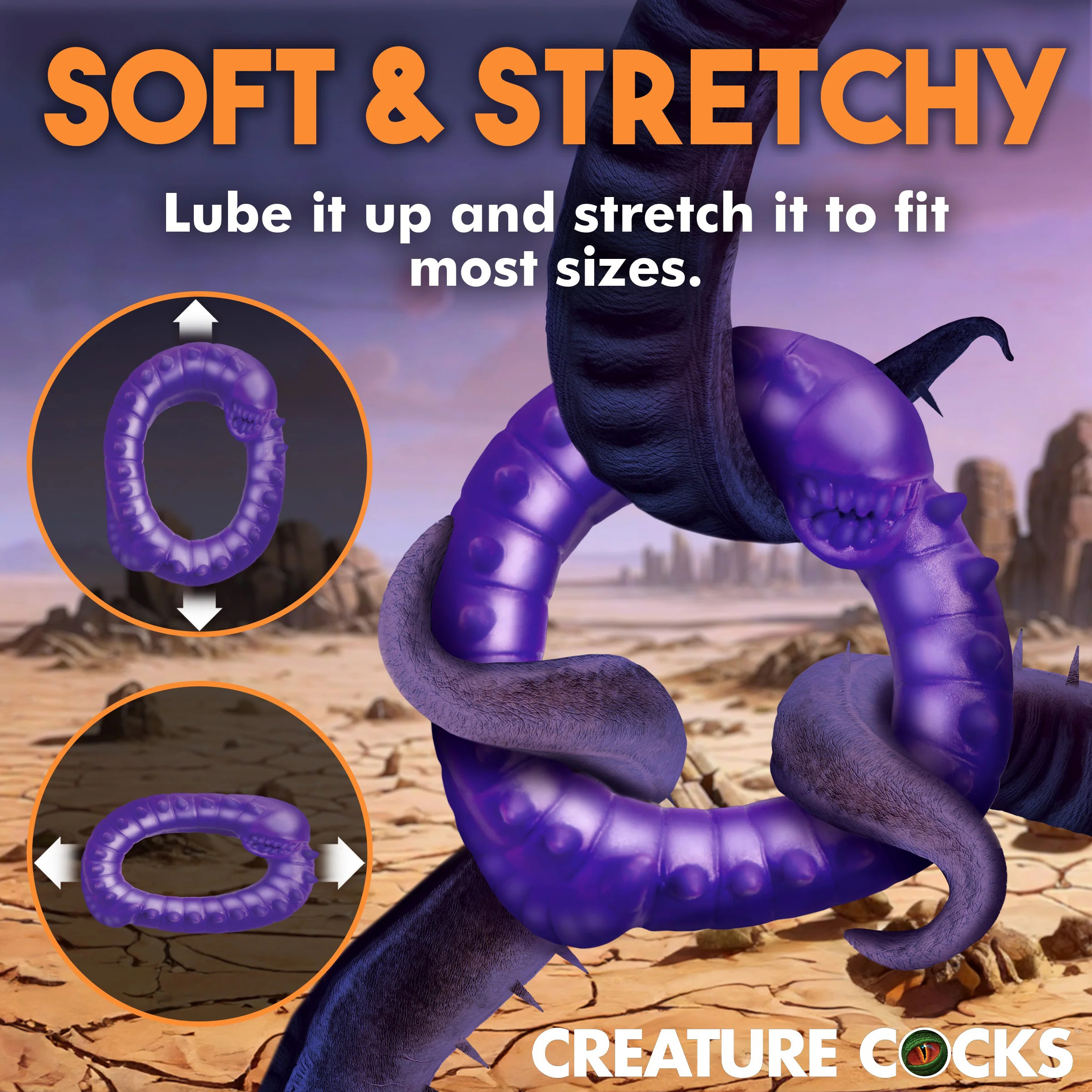 slitherine silicone cock ring purple 