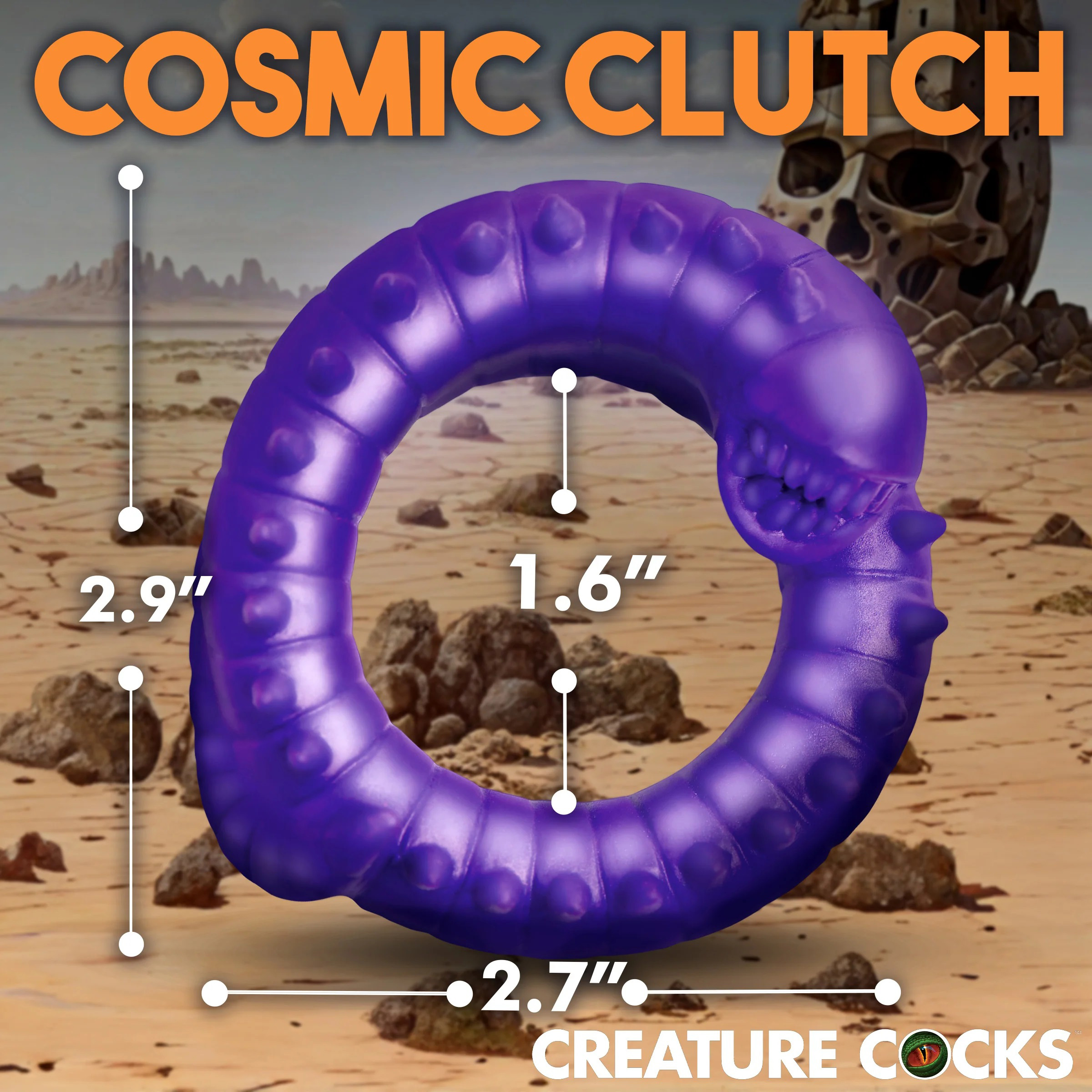 slitherine silicone cock ring purple 