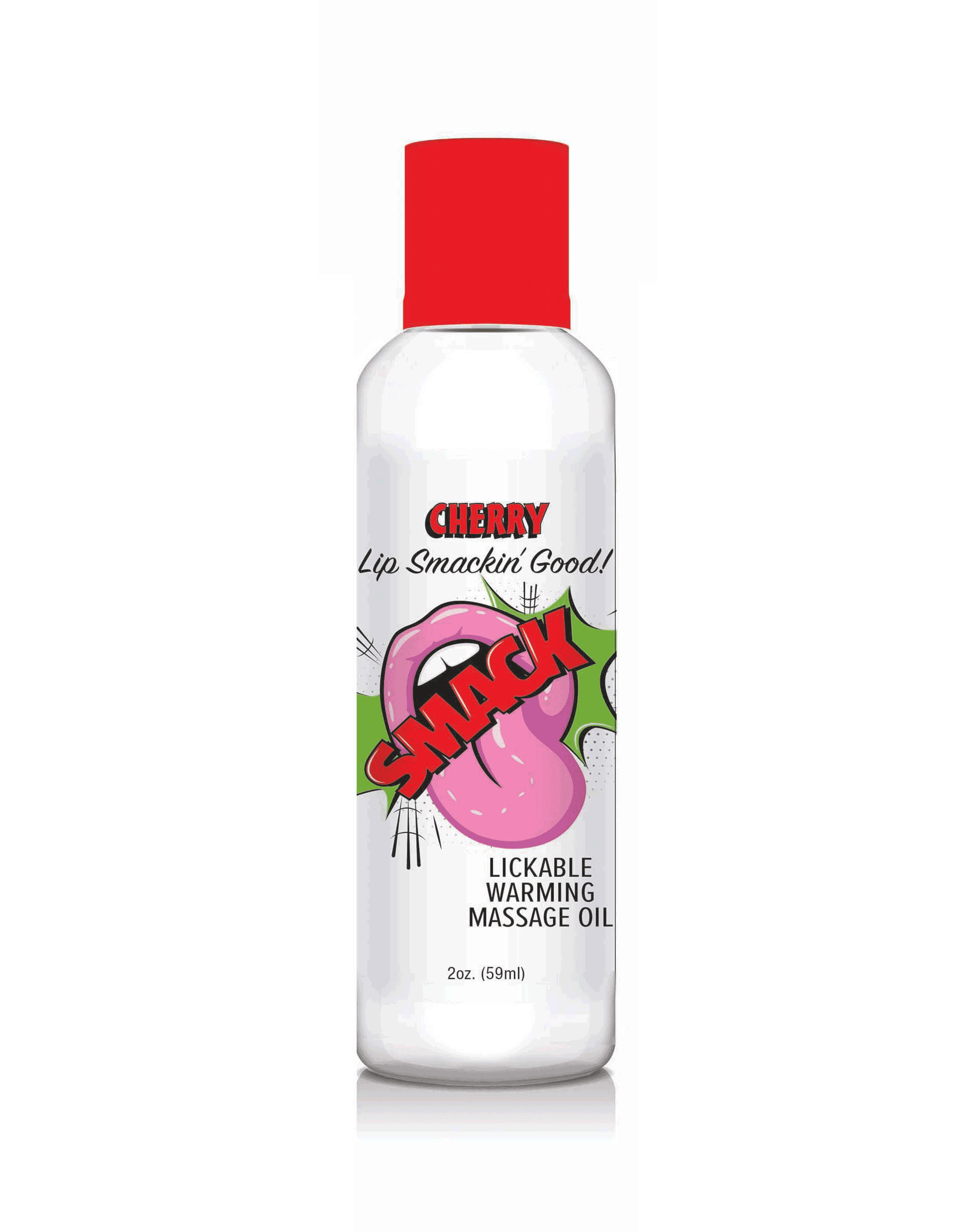 smack warming and lickable massage oil cherry   oz 