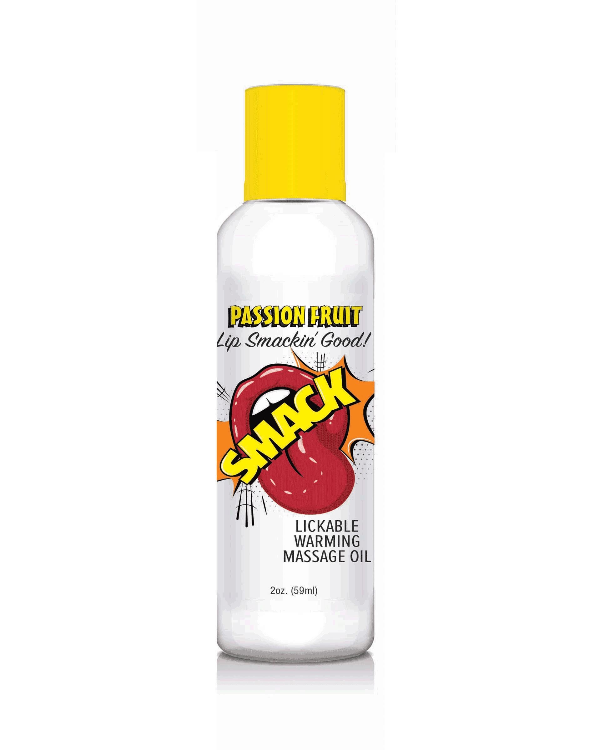 smack warming and lickable massage oil passion fruit  oz 