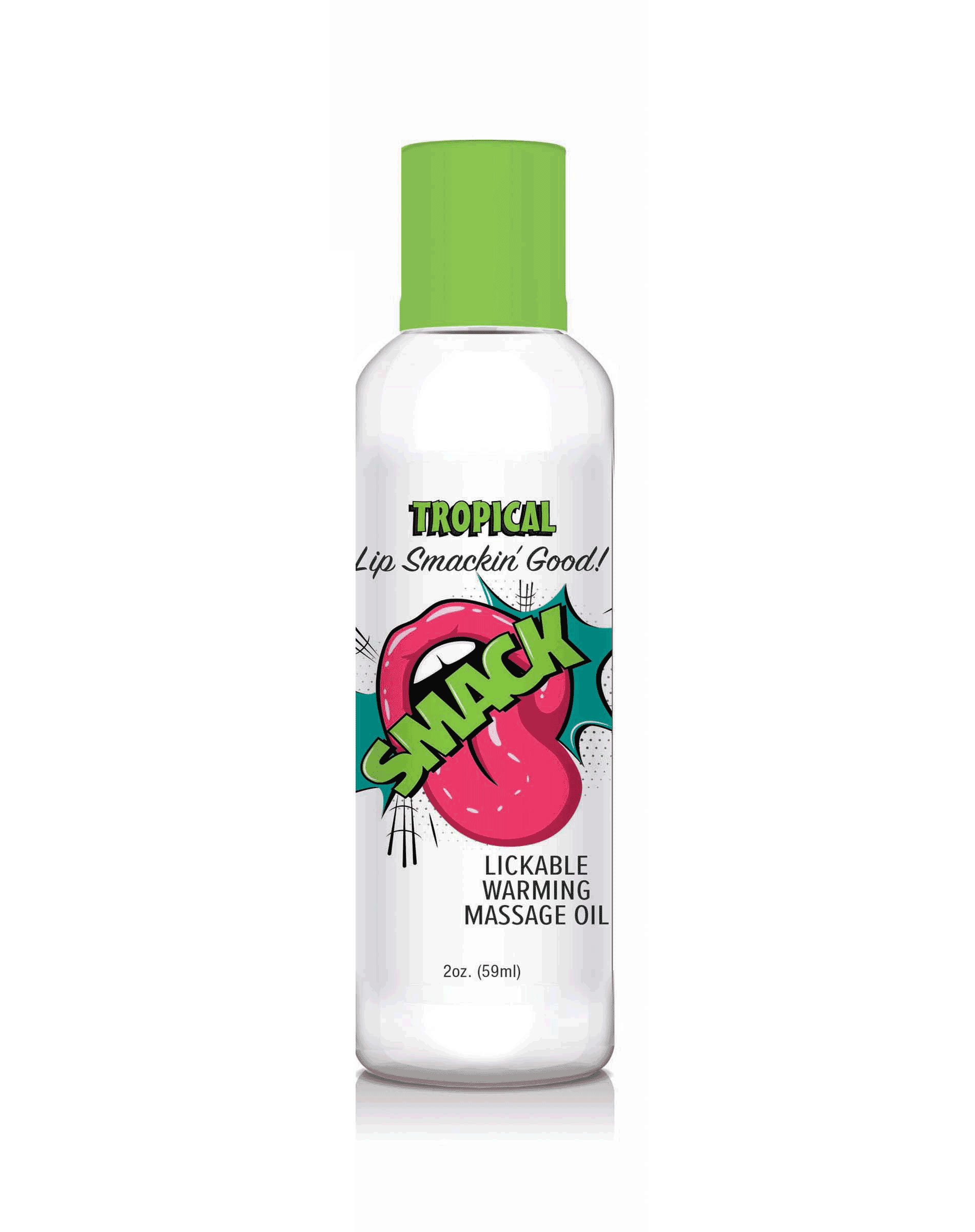 smack warming and lickable massage oil tropical   oz 