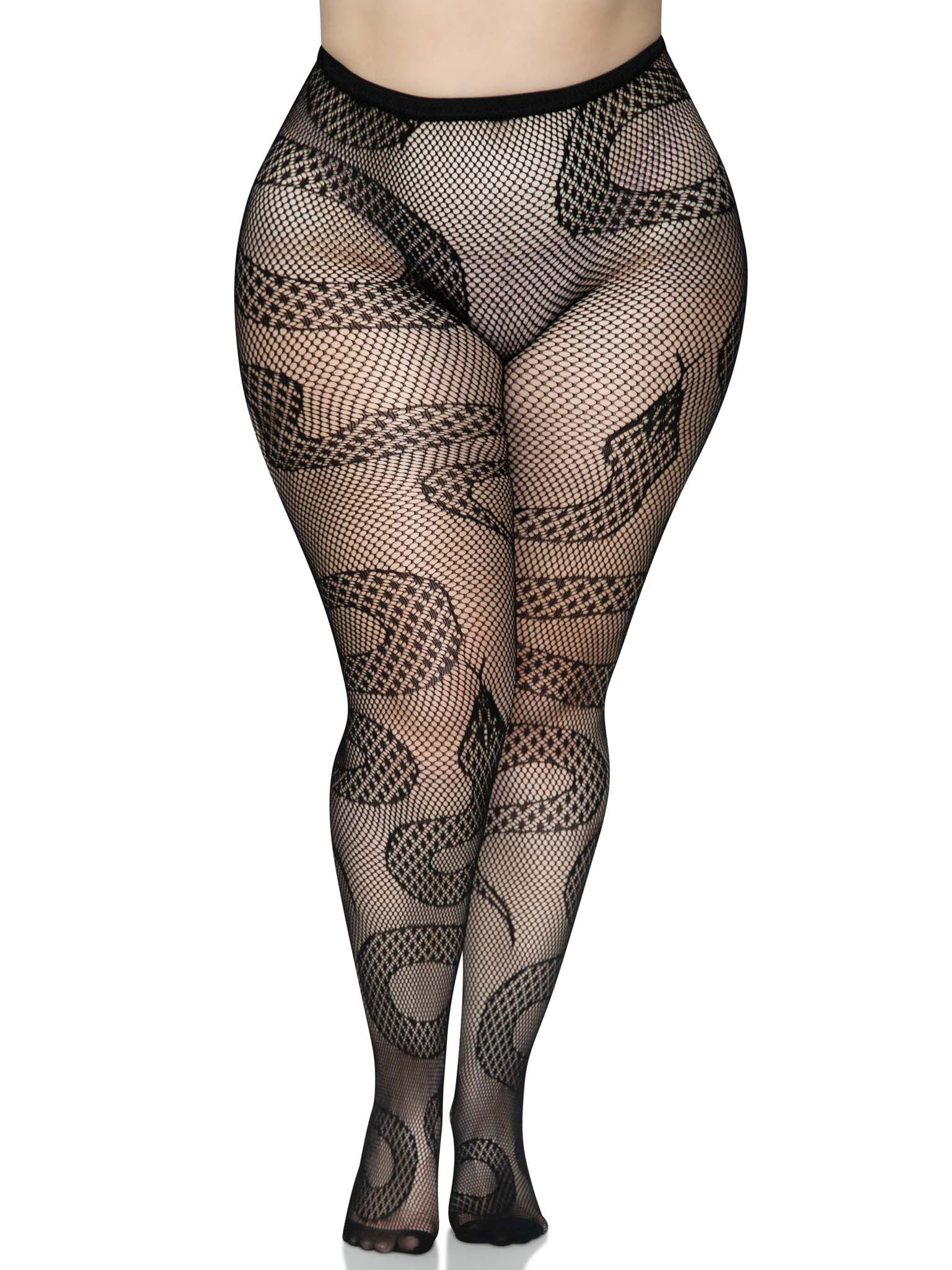 snake net tights xx black 