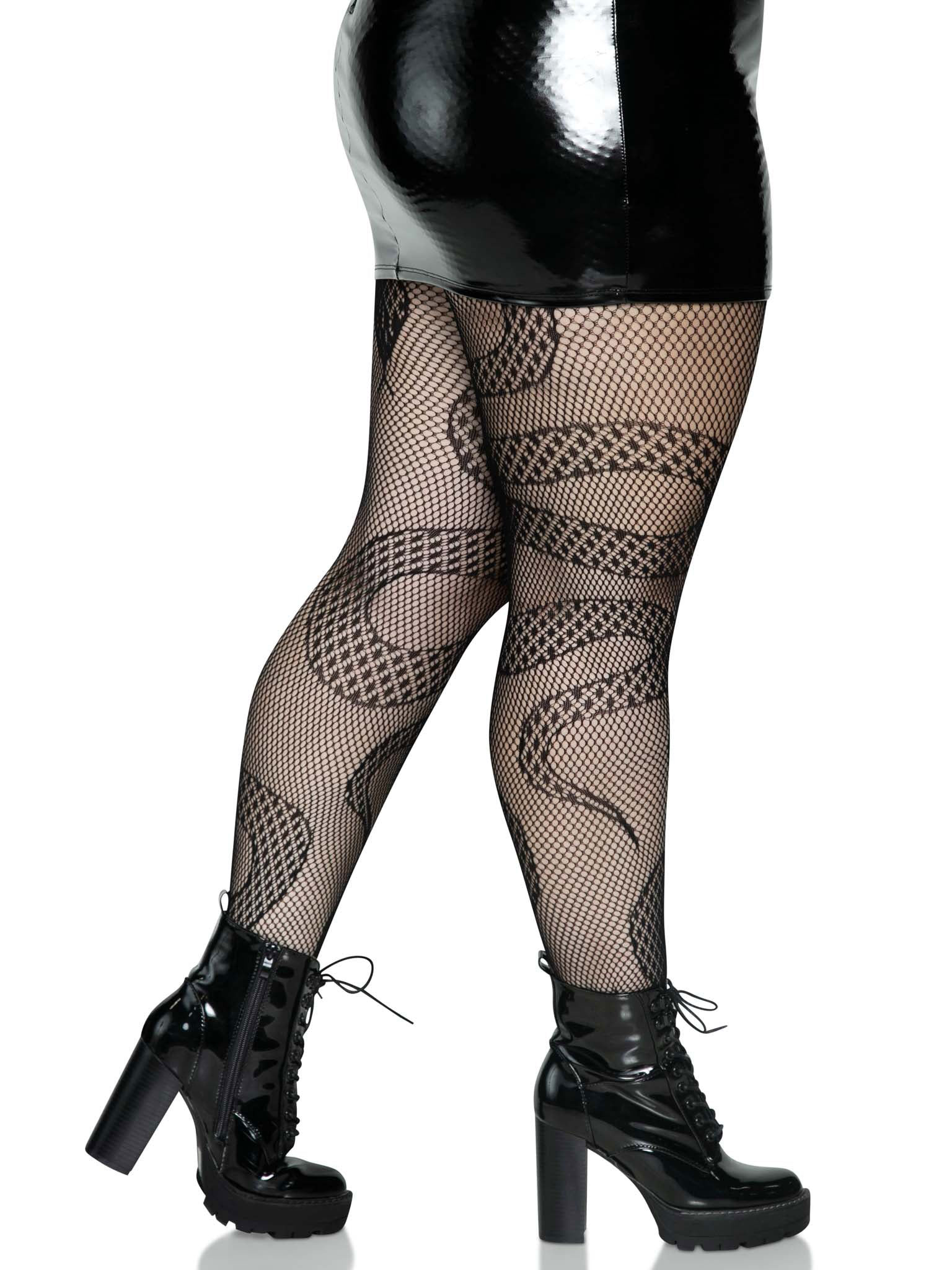 snake net tights xx black 