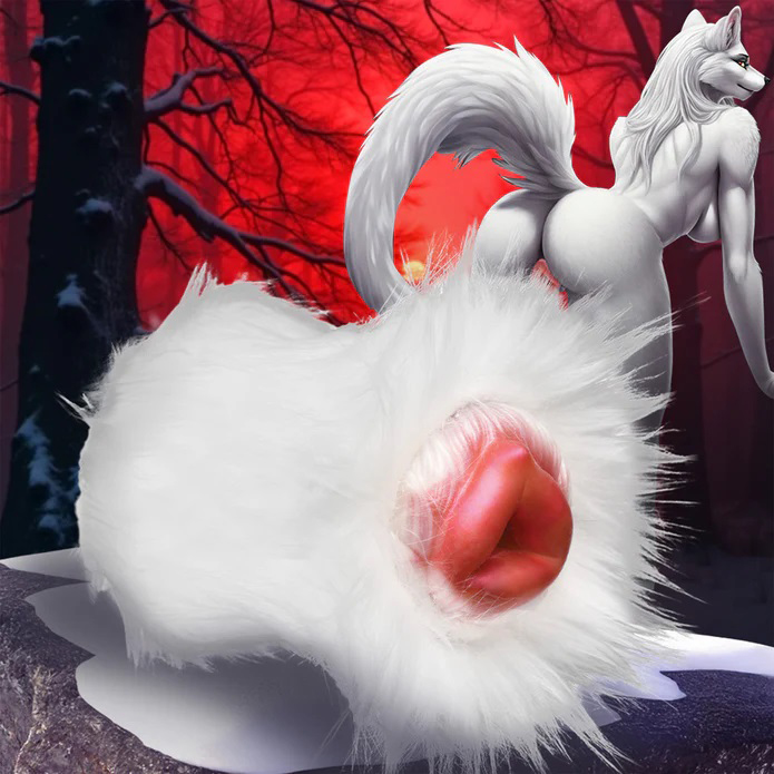 snow she wolf silicone stroker white 