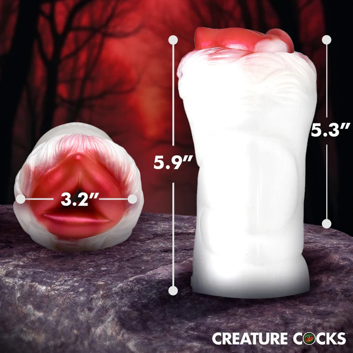 snow she wolf silicone stroker white 