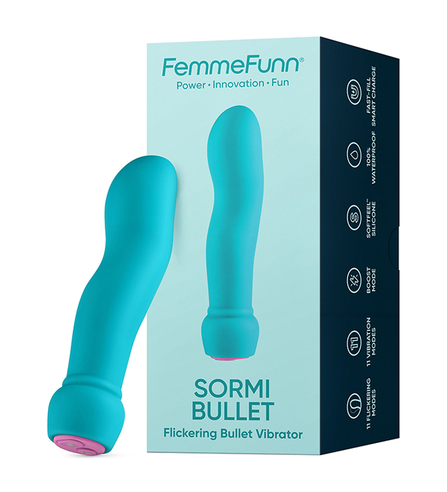 sormi bullet flickering bullet vibrator turquoise 