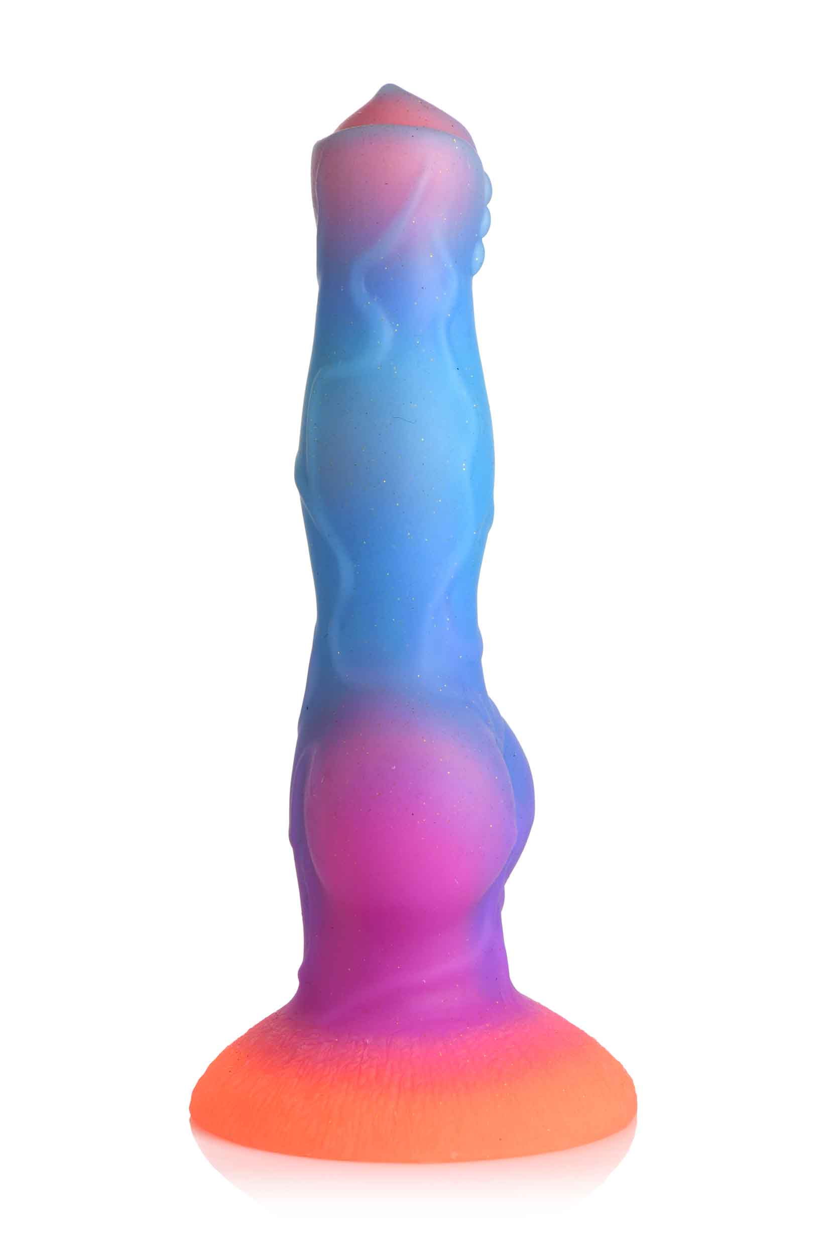 space cock glow in the dark silicone alien dildo 