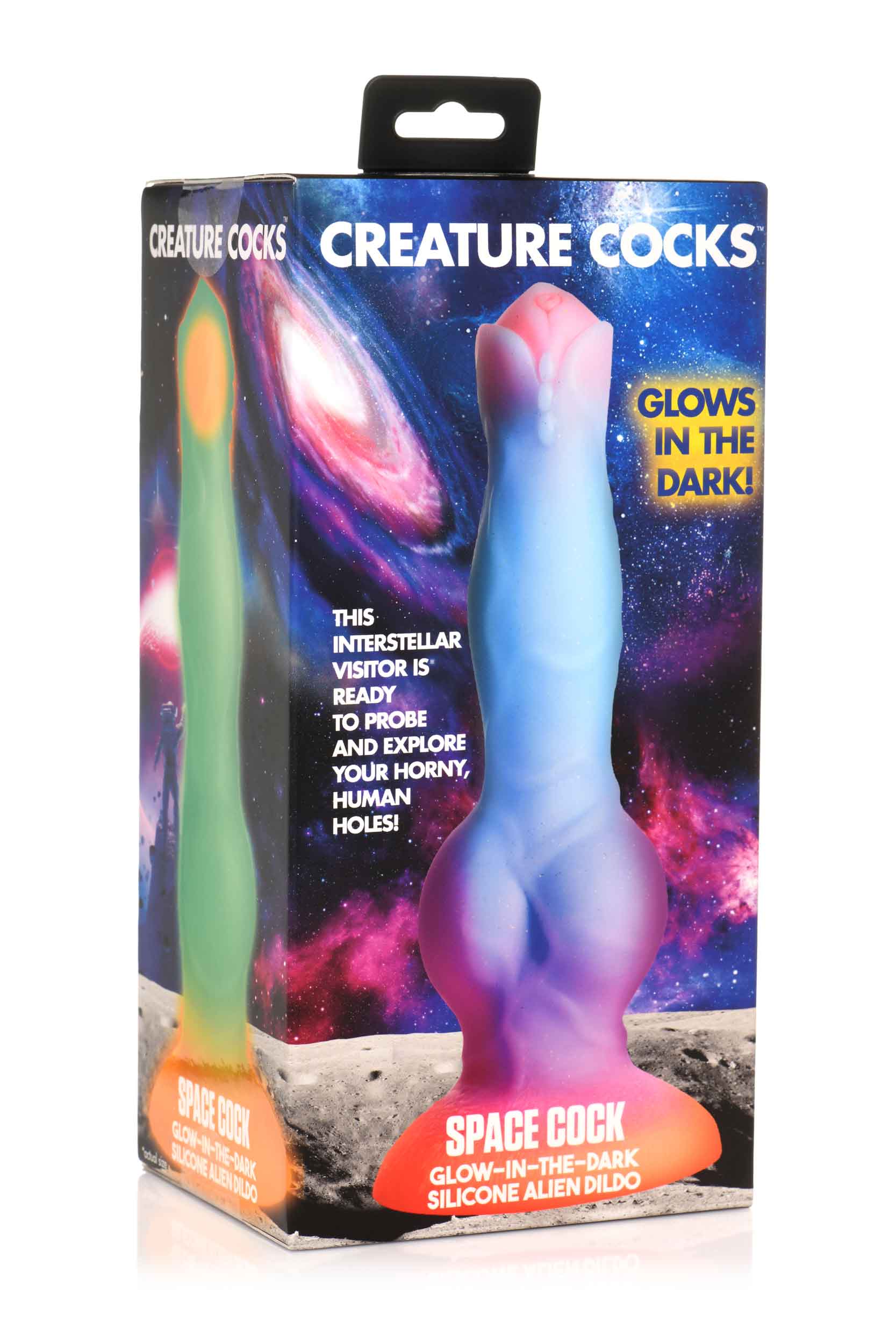 space cock glow in the dark silicone alien dildo 