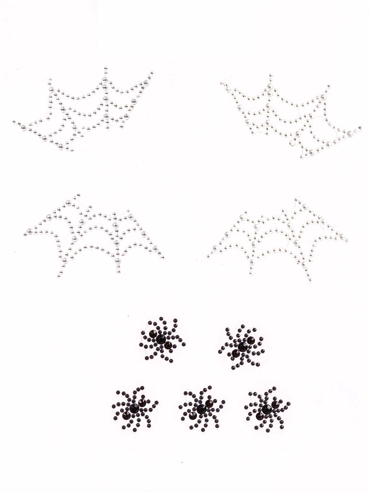 spider web face jewels sticker 