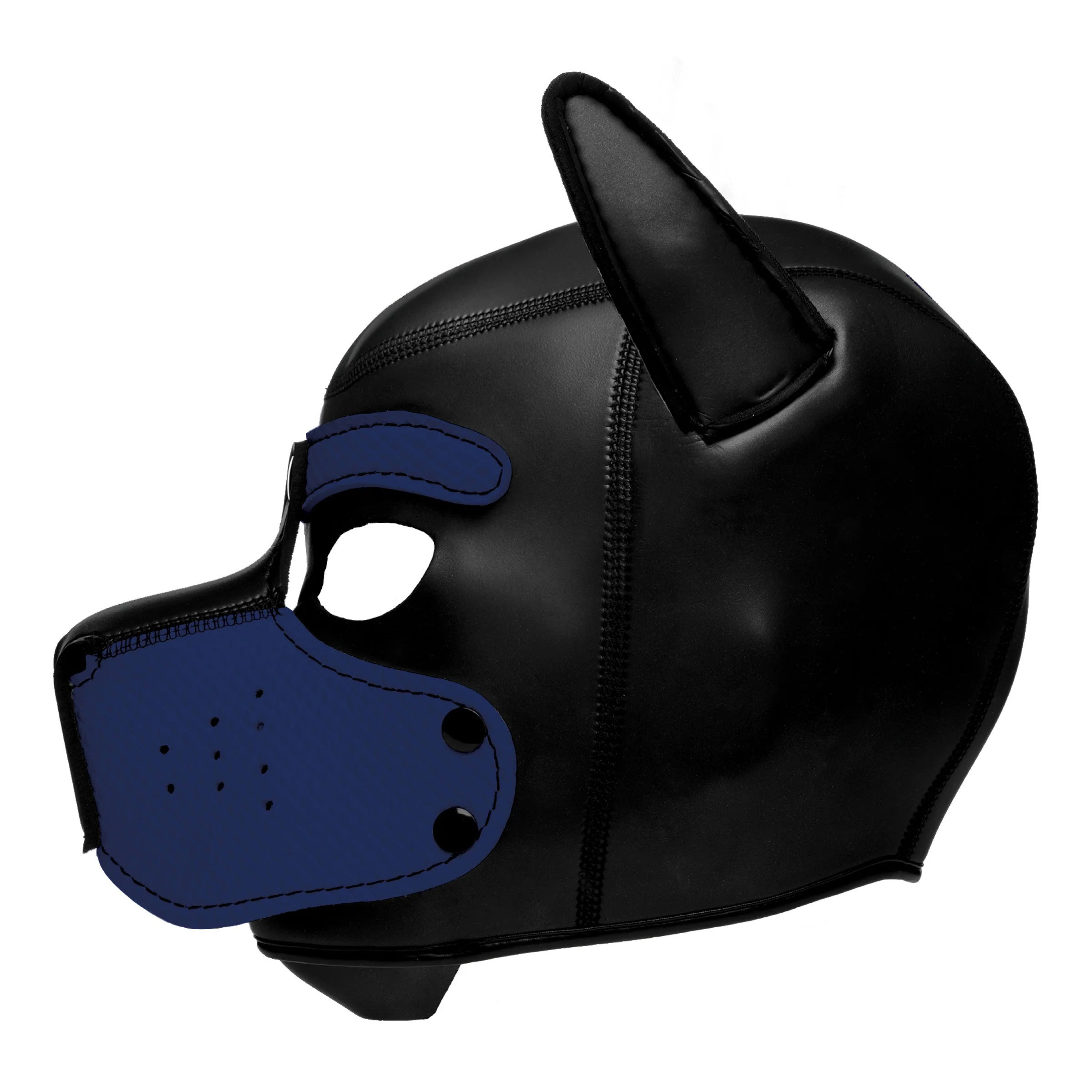 spike neoprene puppy hood blue 