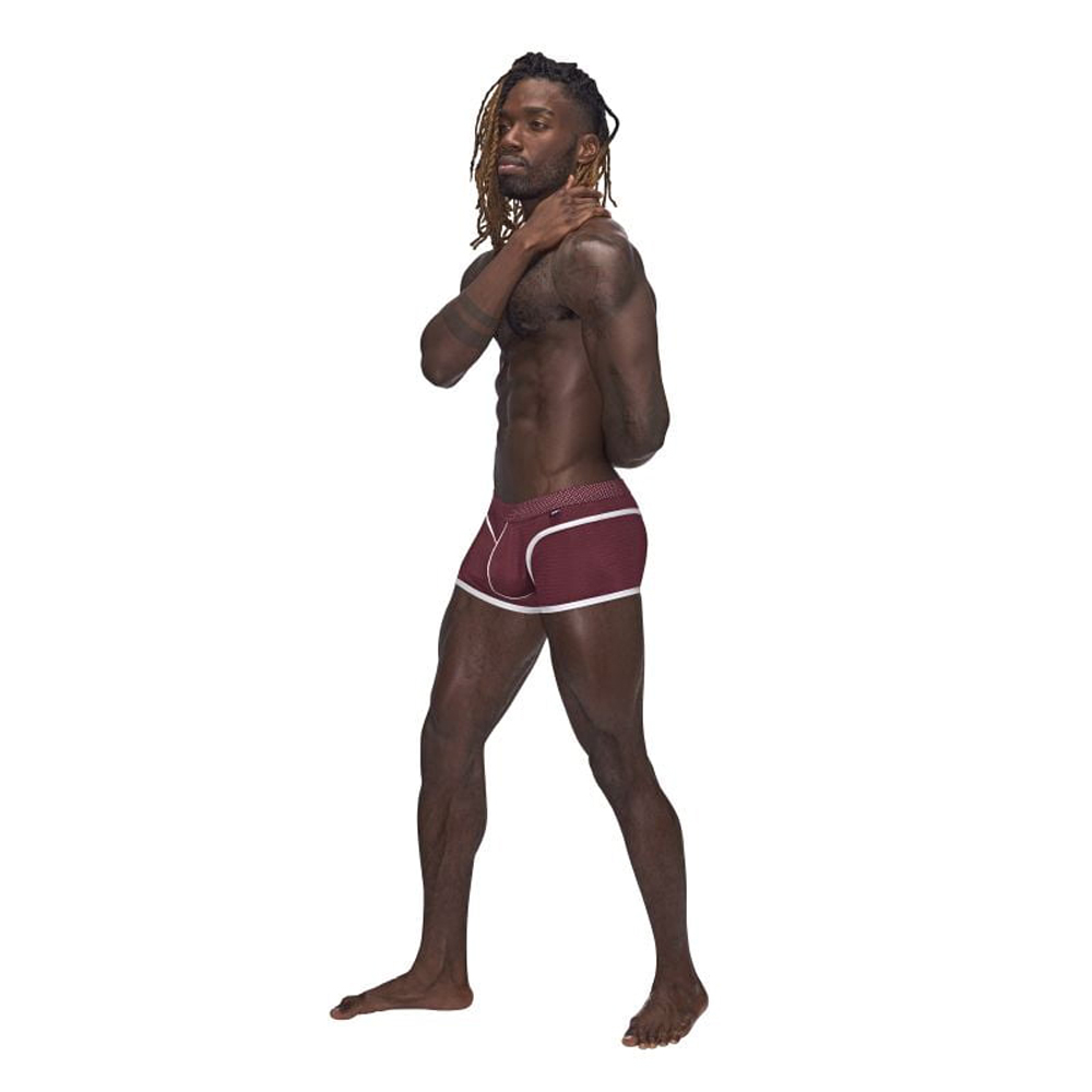 sport mesh sport short small burgundy 