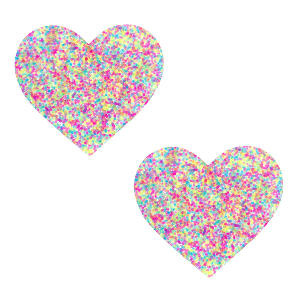 sprankles neon blacklight glitter i heart u  nipztix pasties 