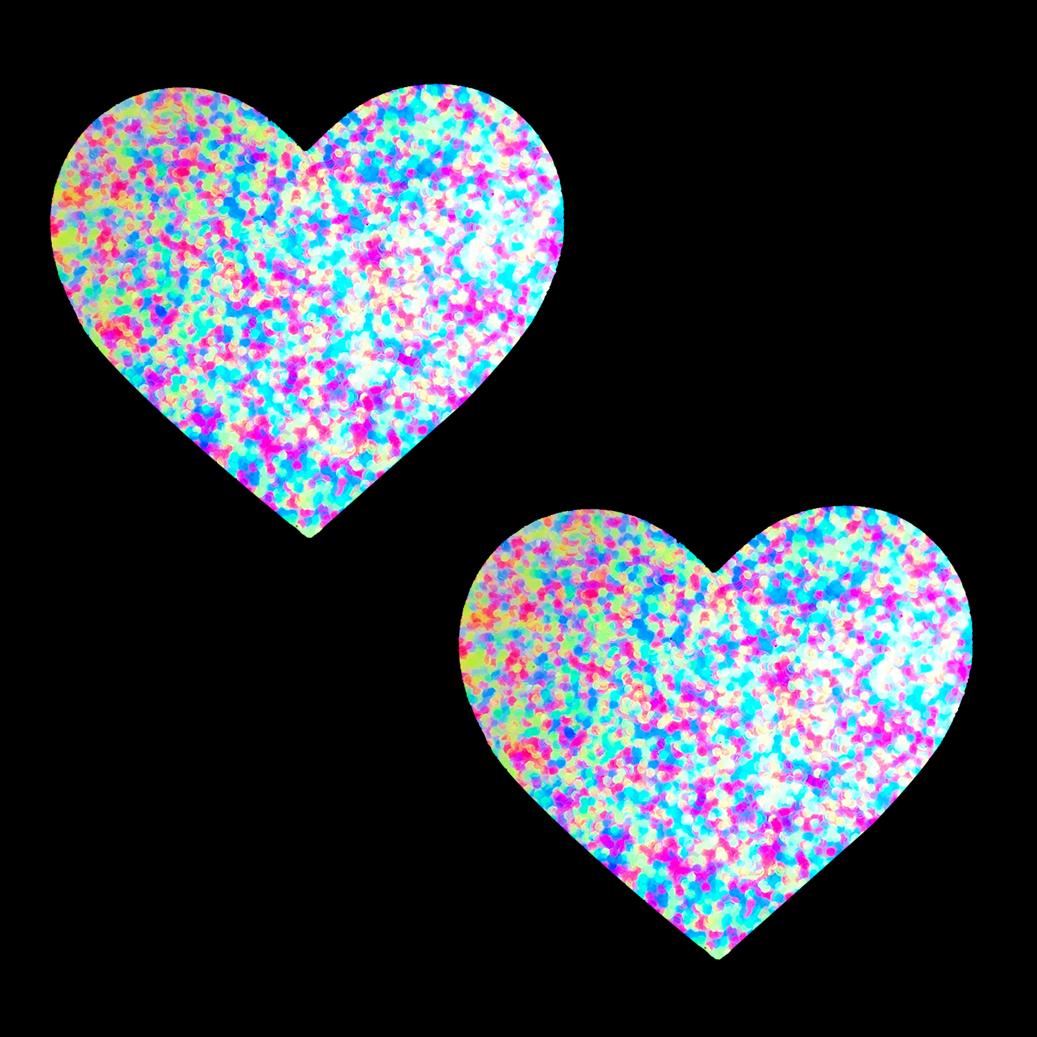 sprankles neon blacklight glitter i heart u  nipztix pasties 