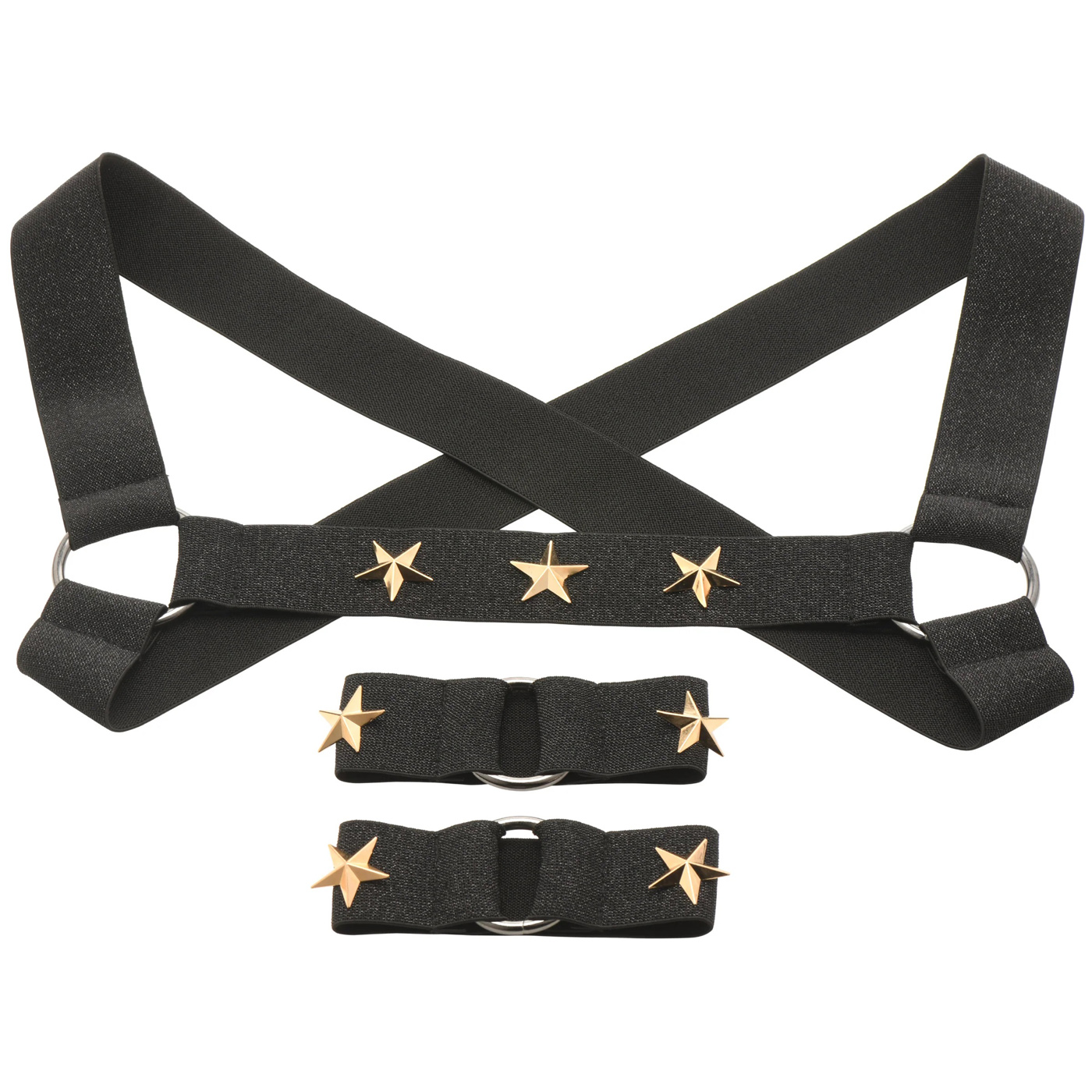 star boy male chest harness with arm bands largexlarge black 