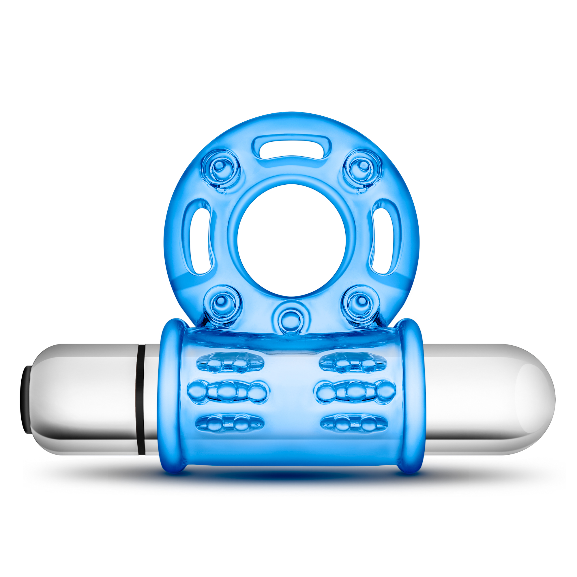 stay hard  function vibrating bull ring blue 