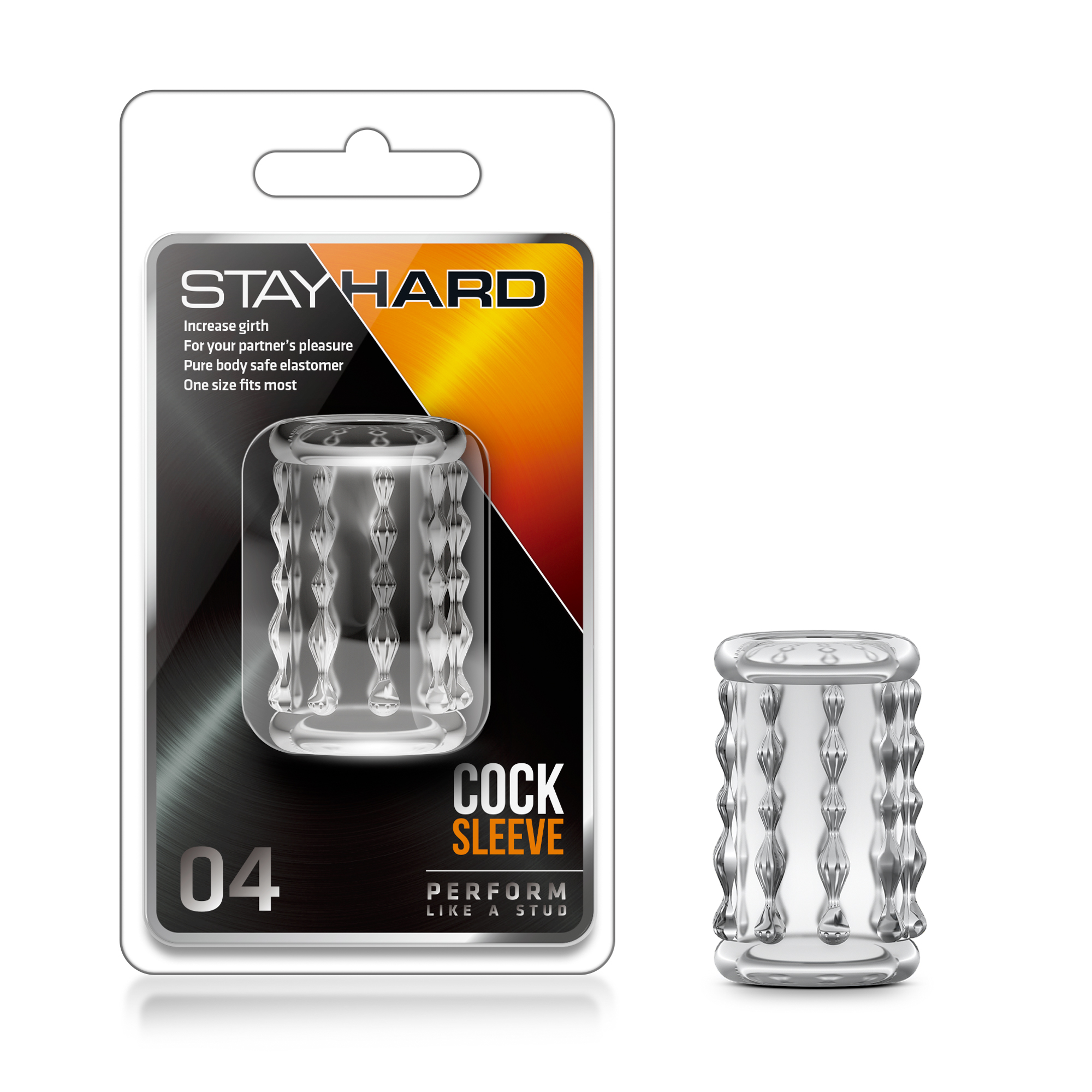 stay hard cock sleeve  clear 