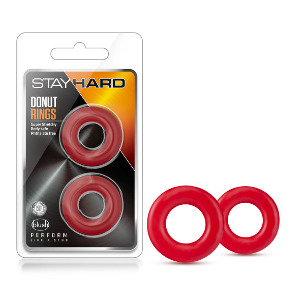 stay hard donut rings red 