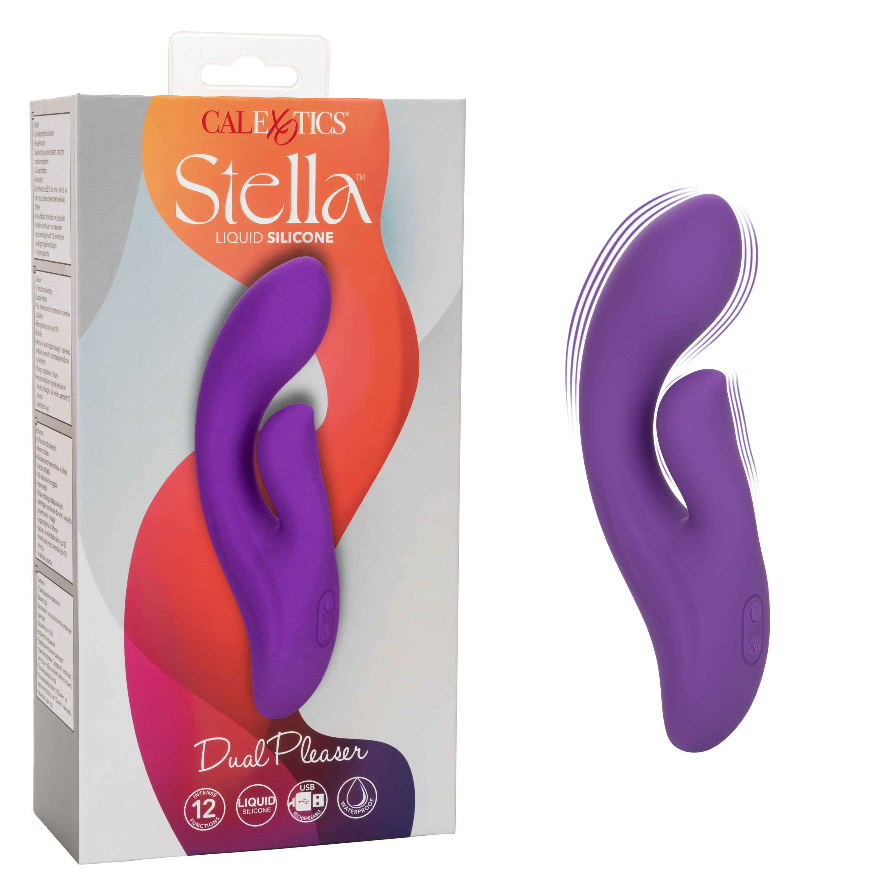 stella liquid silicone dual pleaser purple 