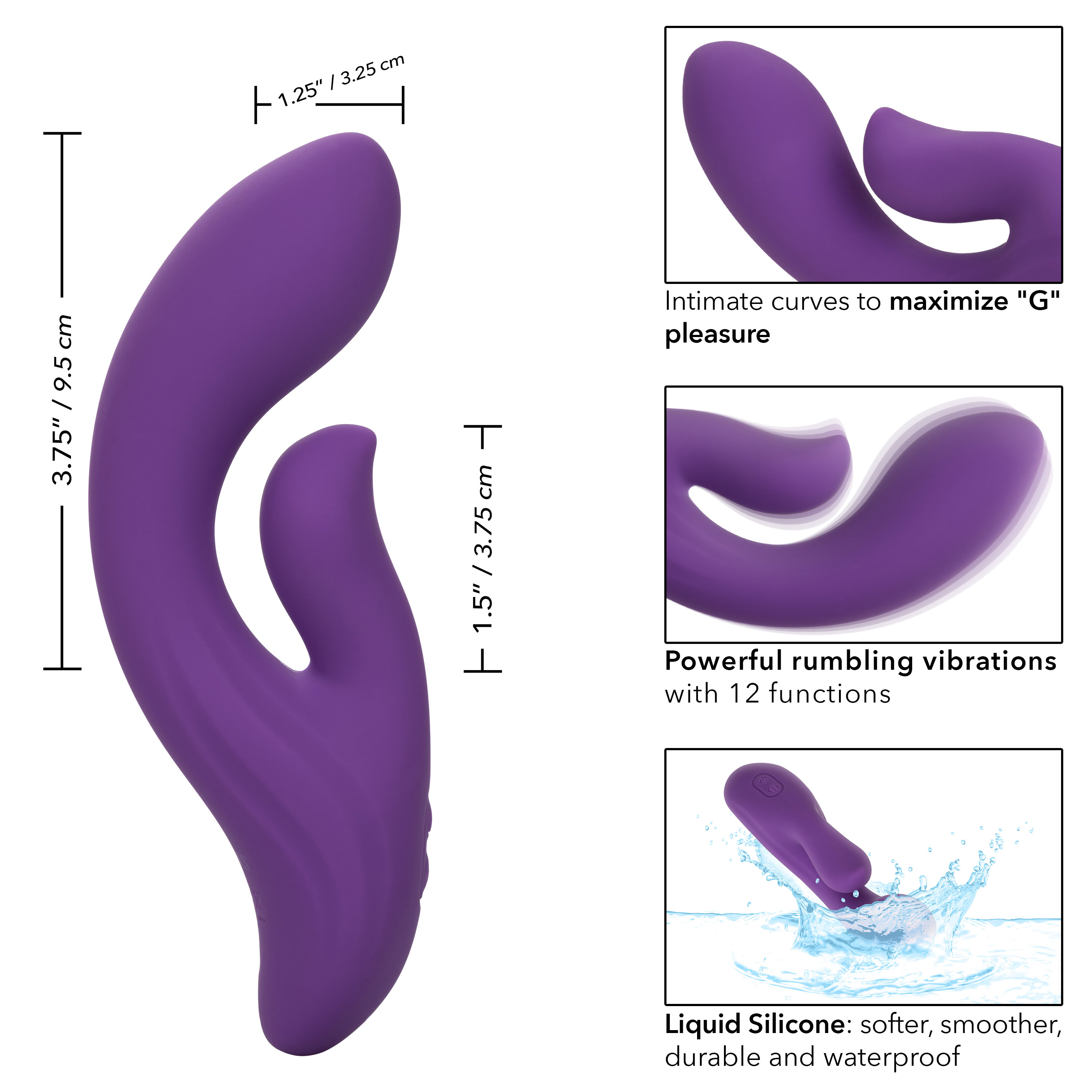 stella liquid silicone dual pleaser purple 